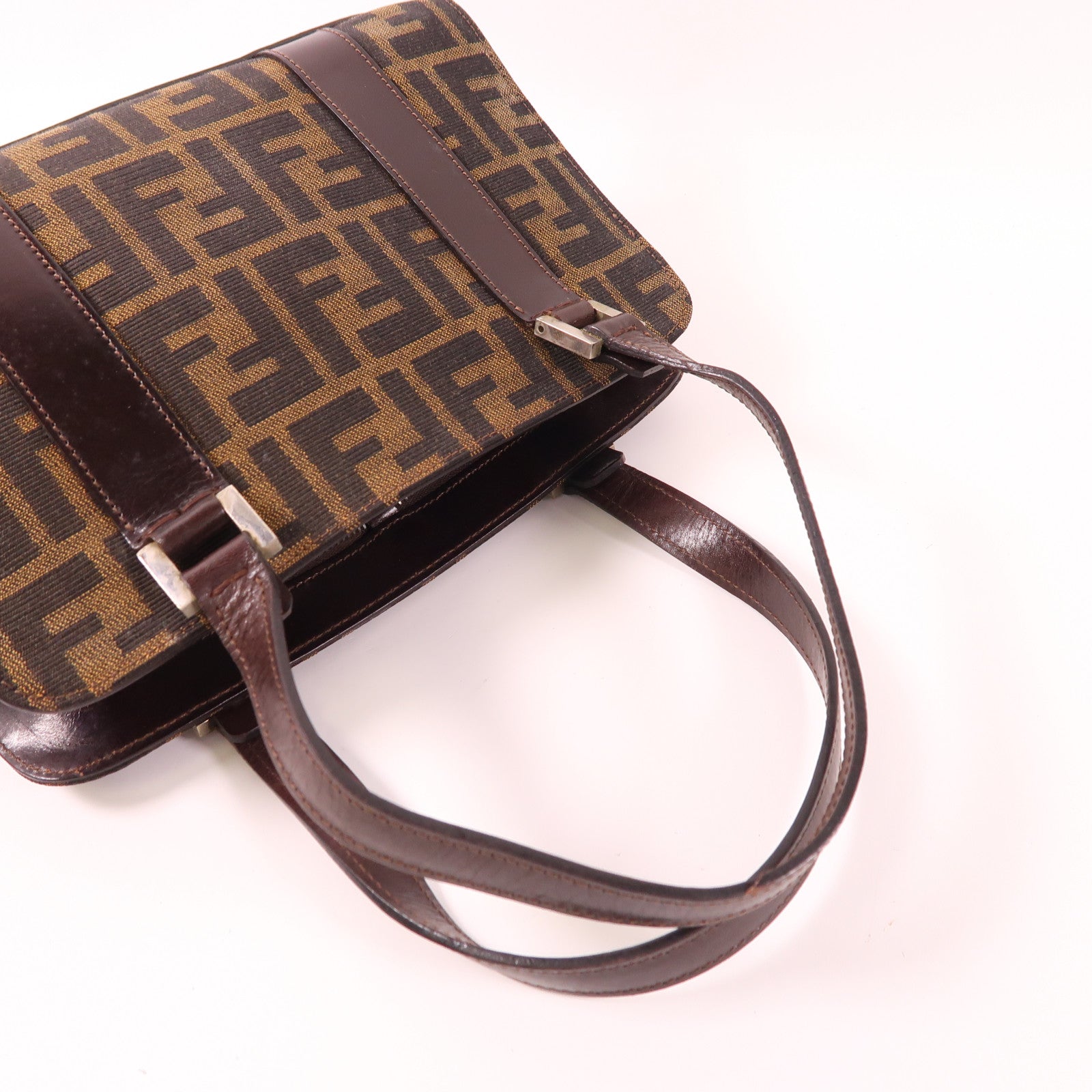 FENDI 帆布Hand Bag銀扣手挽袋