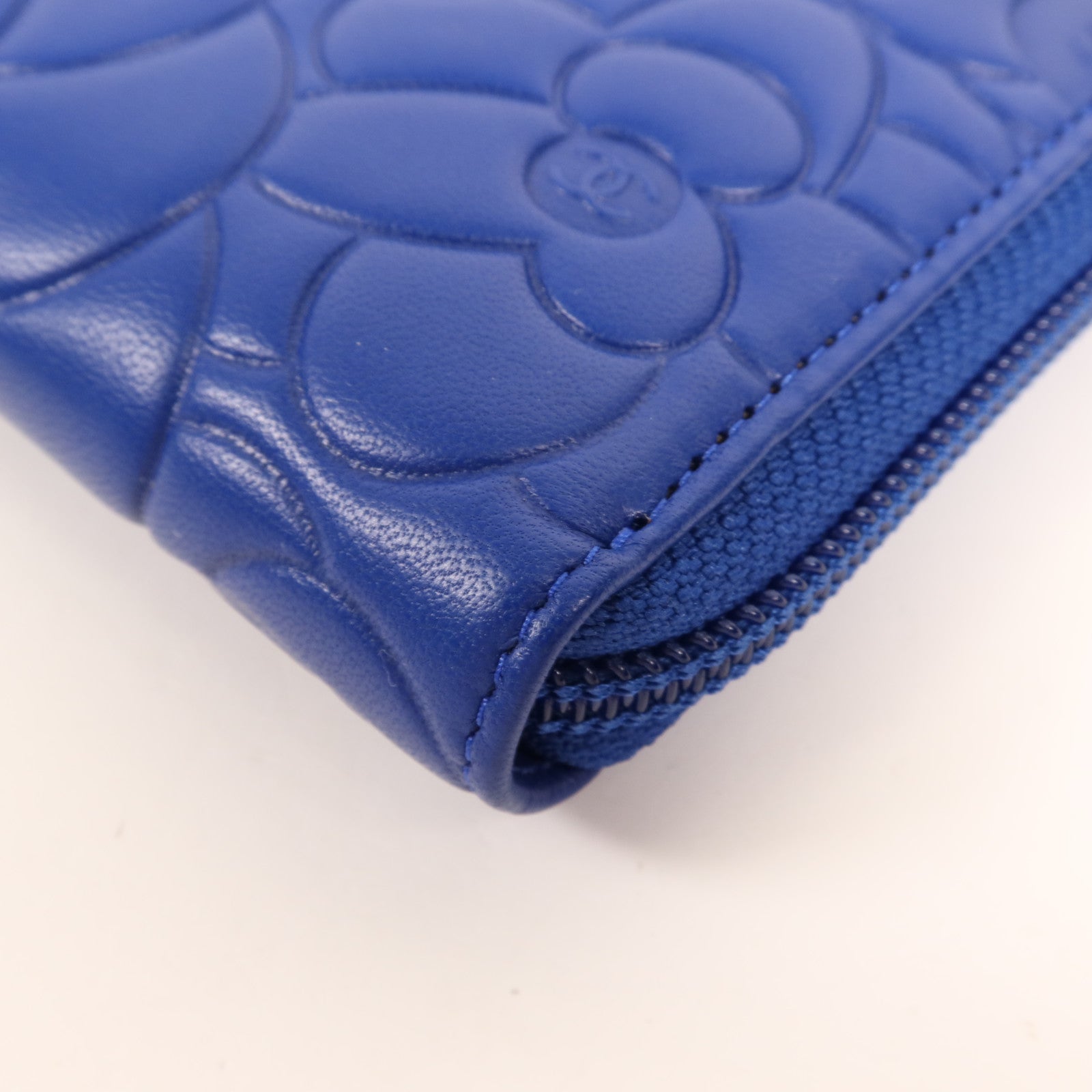 CHANEL 羊皮皮革Long Wallet銀扣長錢包