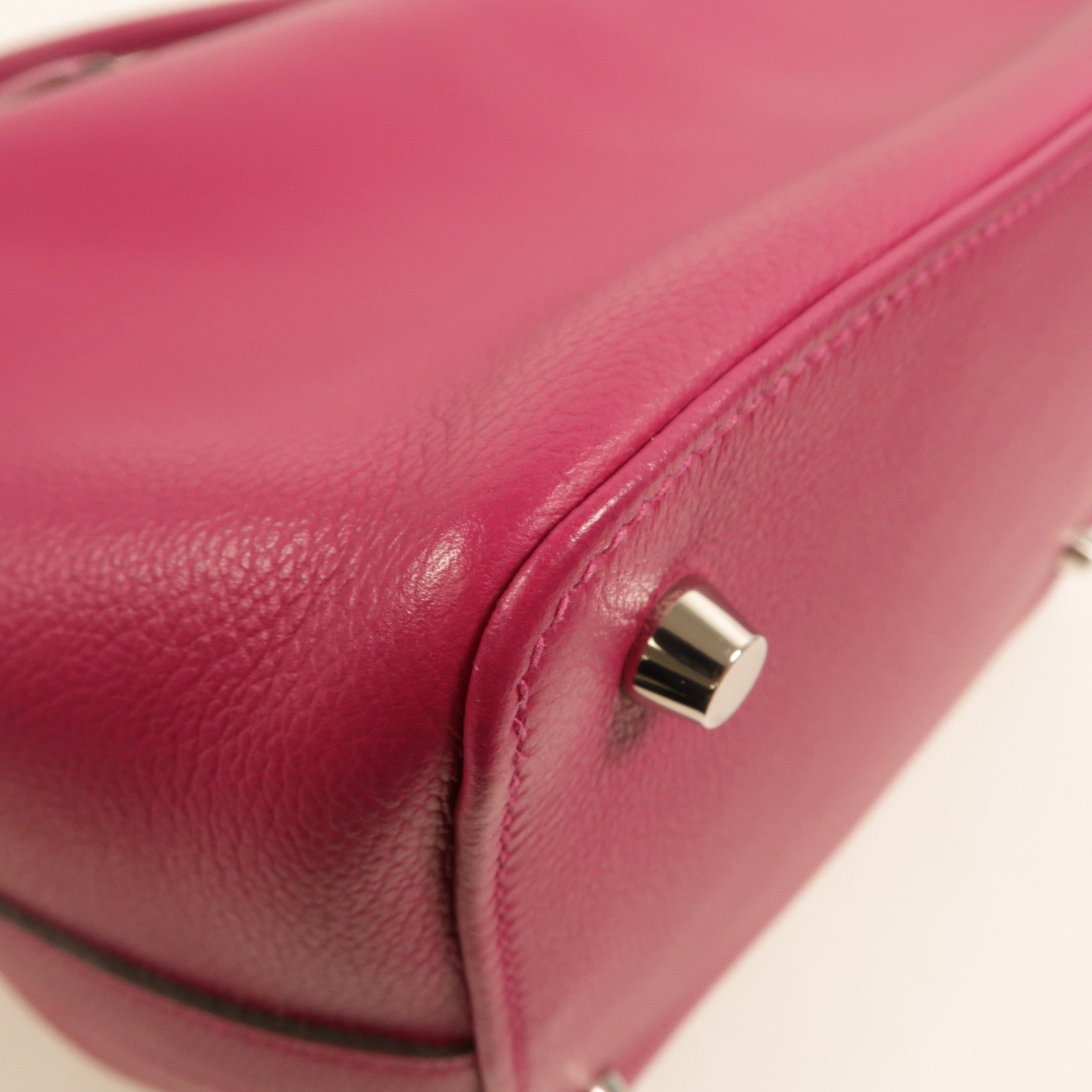HERMES Evercolor皮革Toolbox 20手挽肩背兩用袋Rose Pourpre