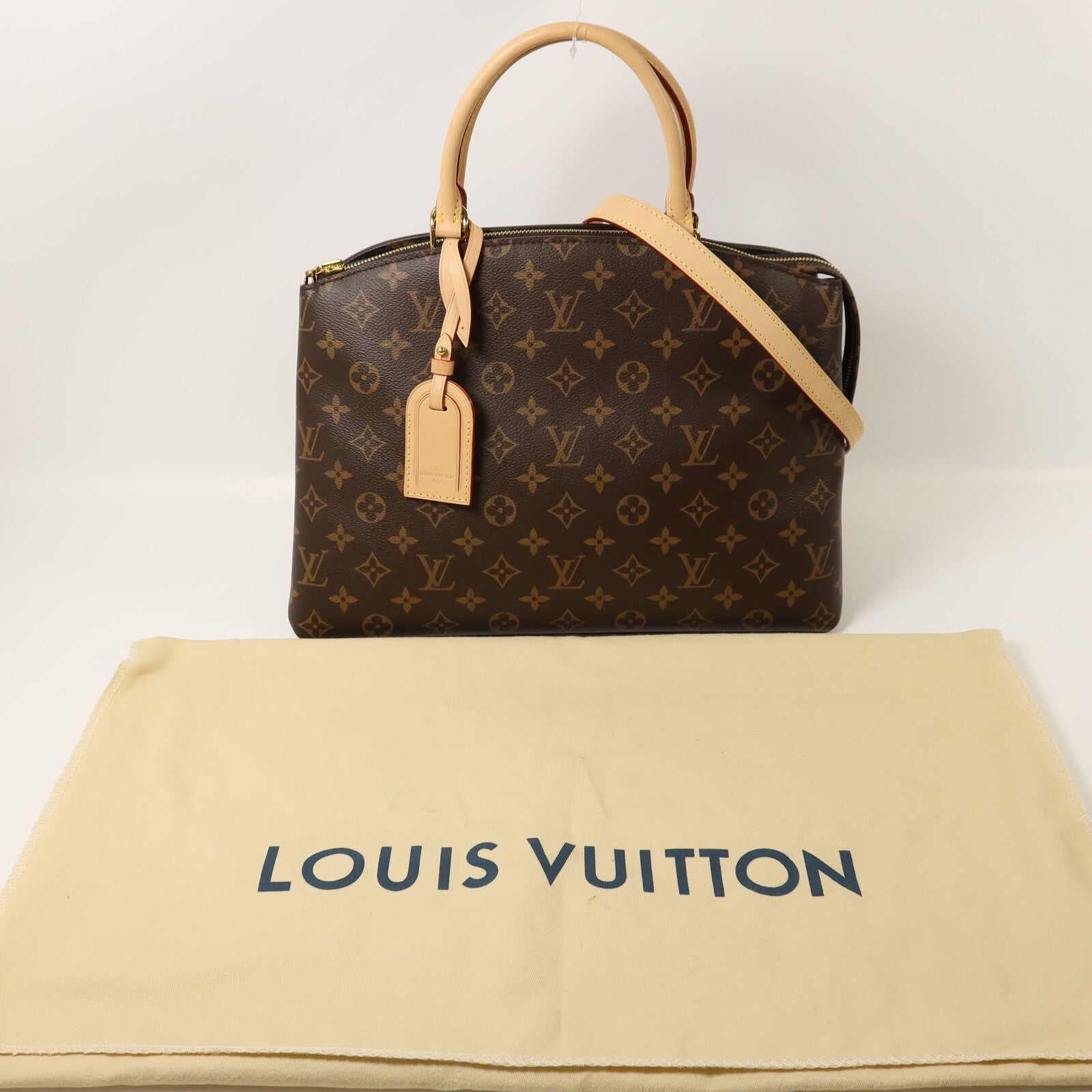 LOUIS VUITTON Monogram Petit Palais手挽肩背兩用袋棕色