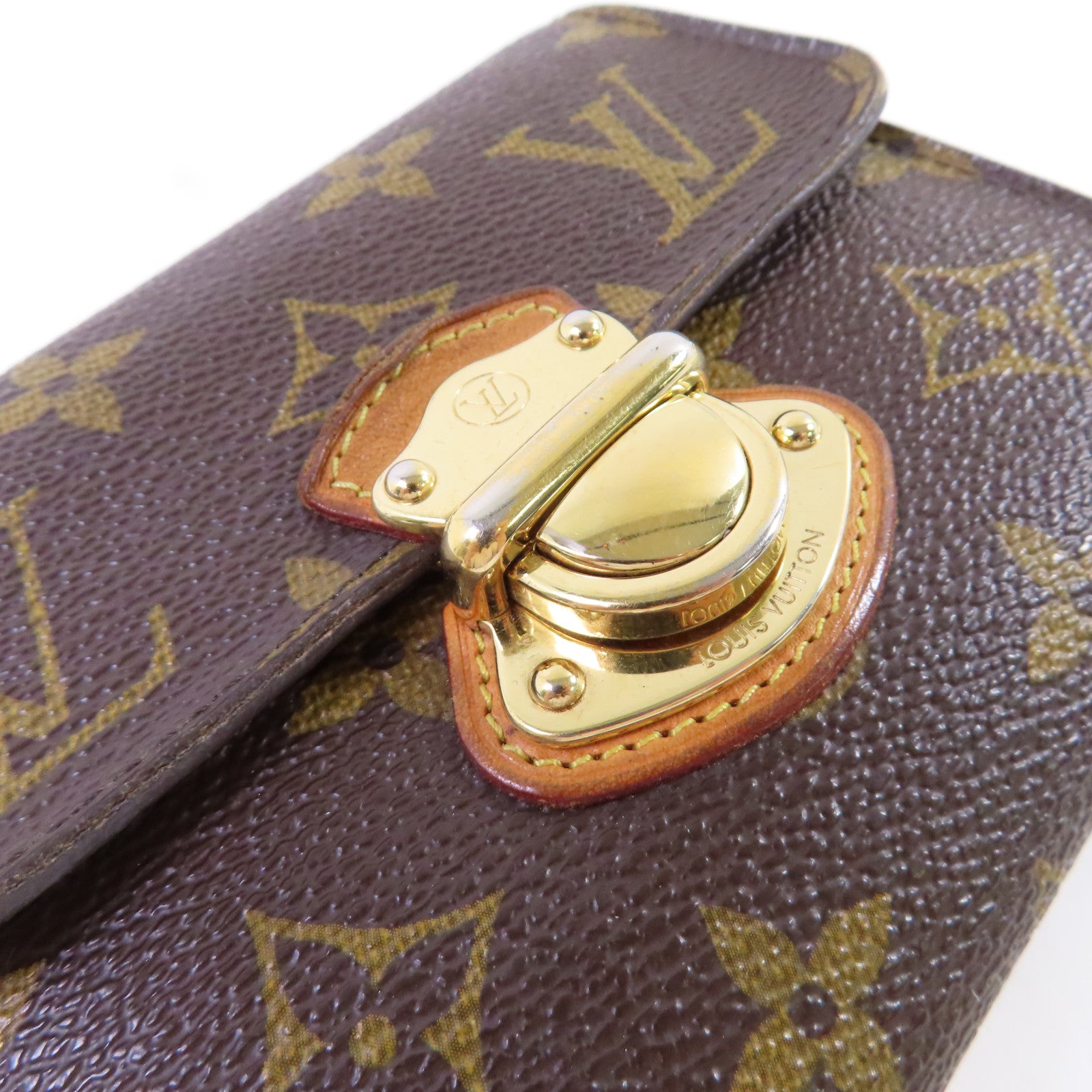 LOUIS VUITTON Monogram Joey Short Wallet金扣短錢包啡色