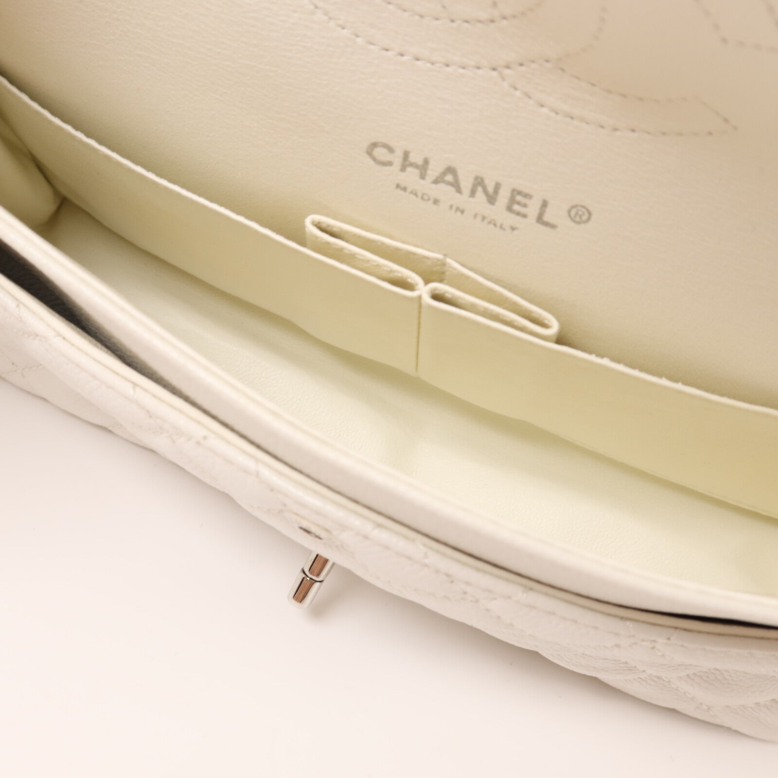 CHANEL 牛皮皮革Classic 25銀扣鏈帶肩背袋
