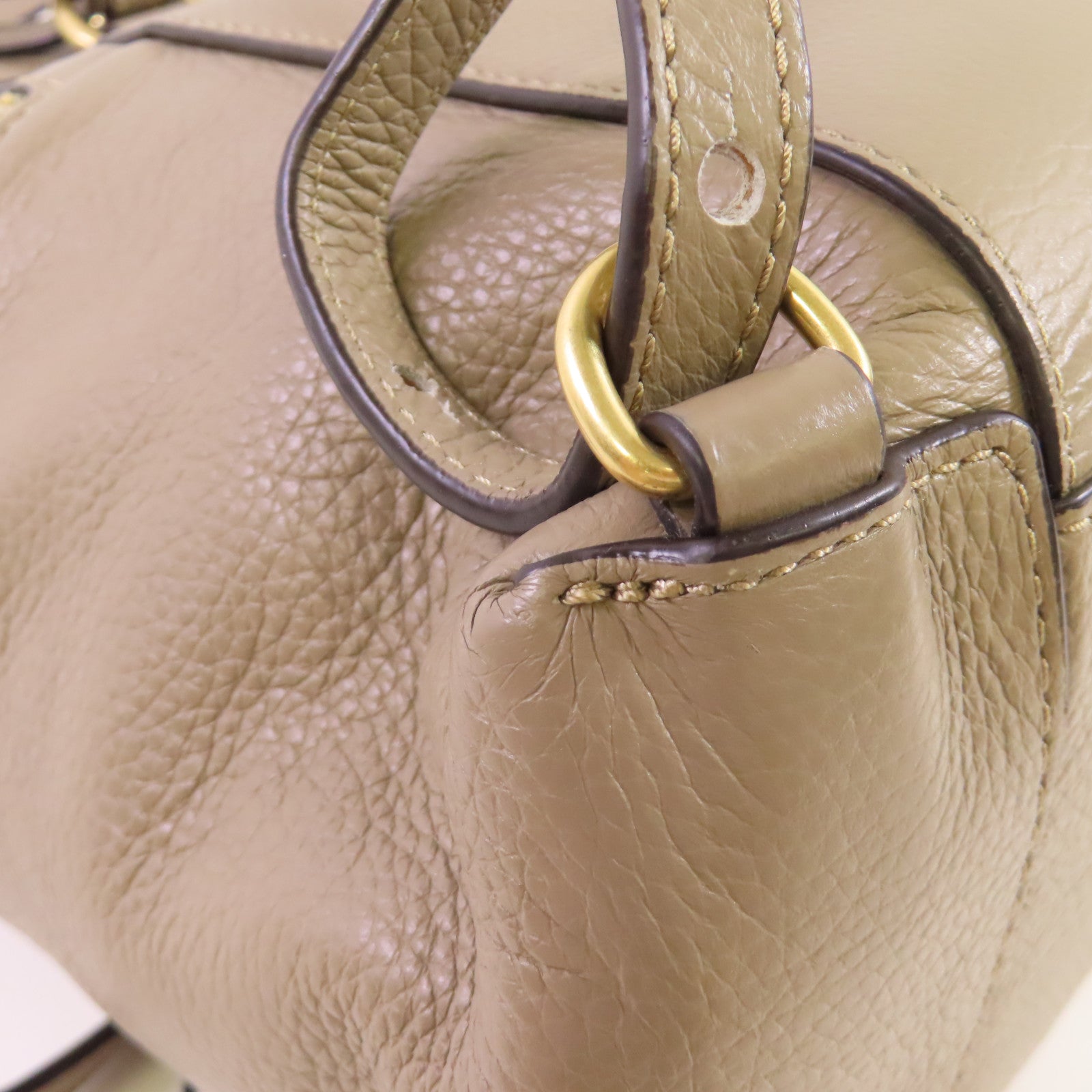 SEE BY CHLOE 牛皮皮革2Way Backpack金扣肩背背包兩用袋灰色