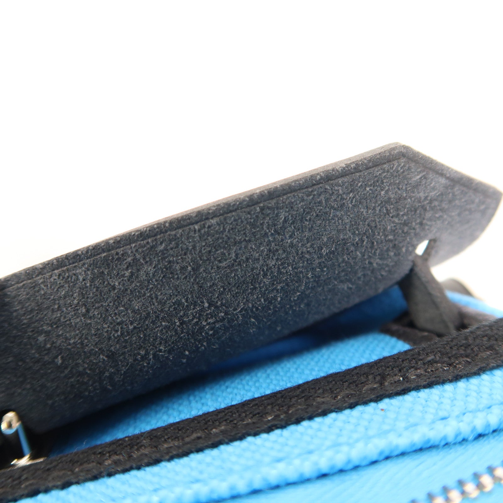 HERMES 【激減優惠】帆布Herbag Zip 20銀扣肩背袋Bleu Riviera/Noir