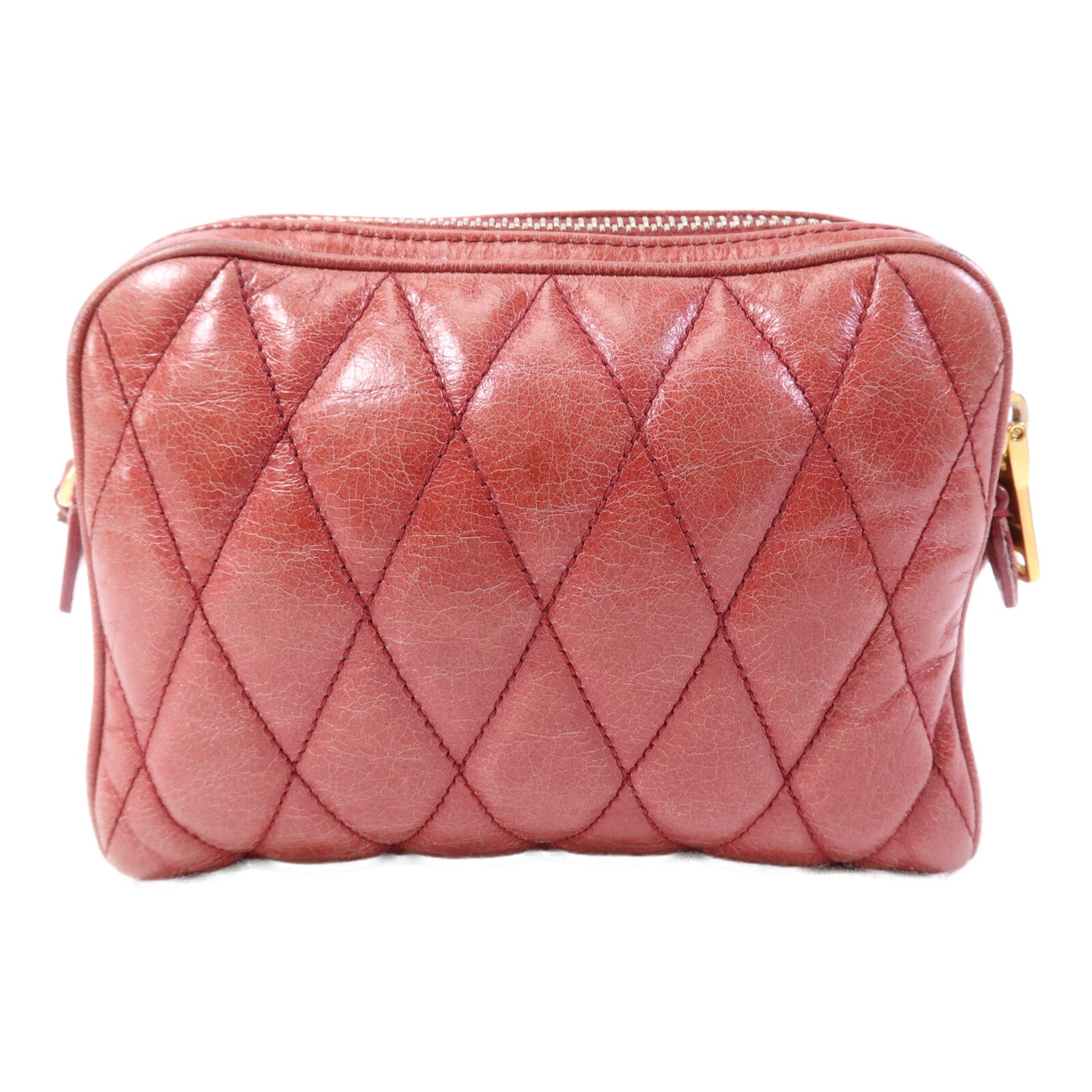 Miu Miu 牛皮皮革Camera Bag金扣肩背袋