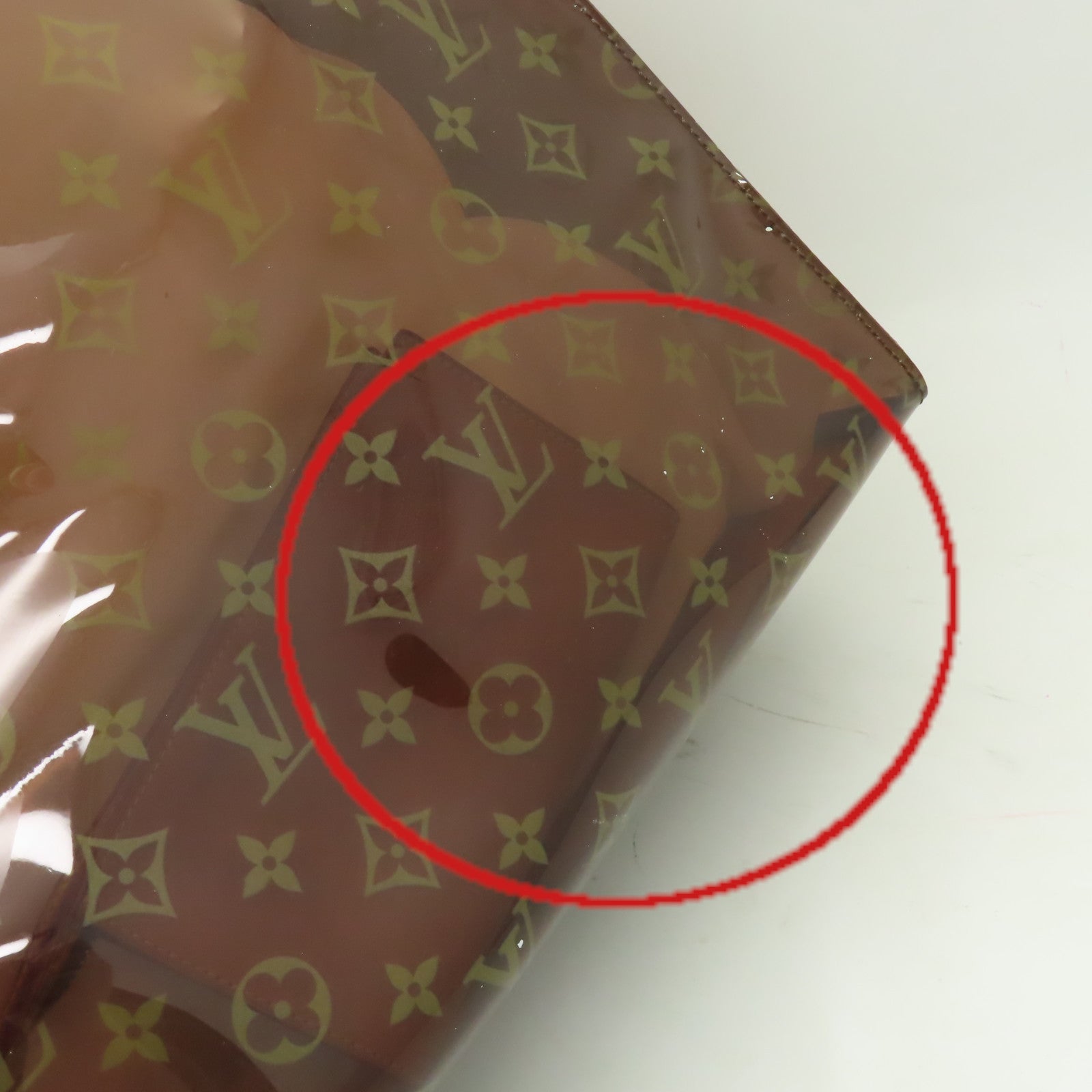 LOUIS VUITTON Monogram Vinyl Ambre Cabas Cruise GM Tote Bag肩背袋啡色