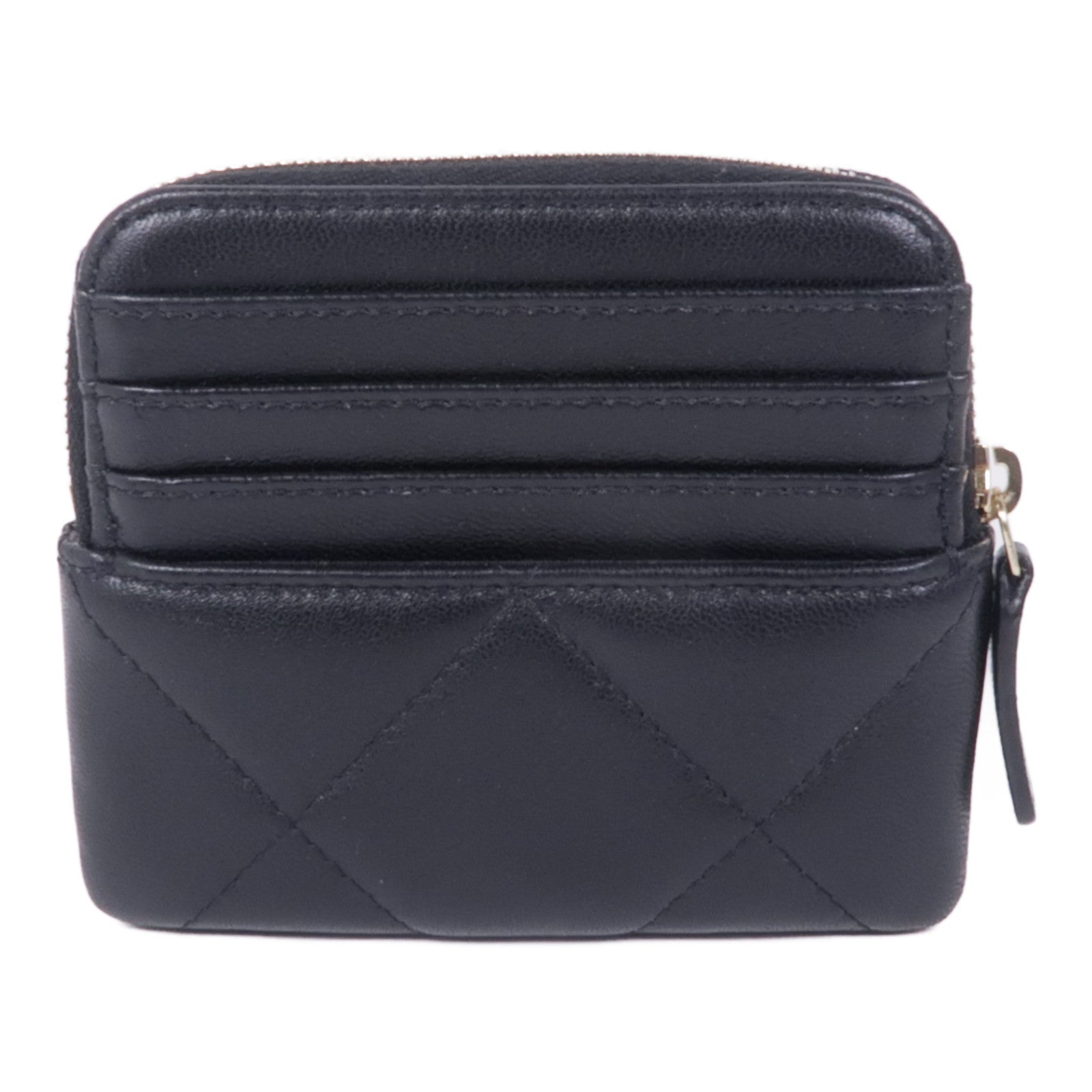 CHANEL 羊皮皮革Small Wallet金扣錢包