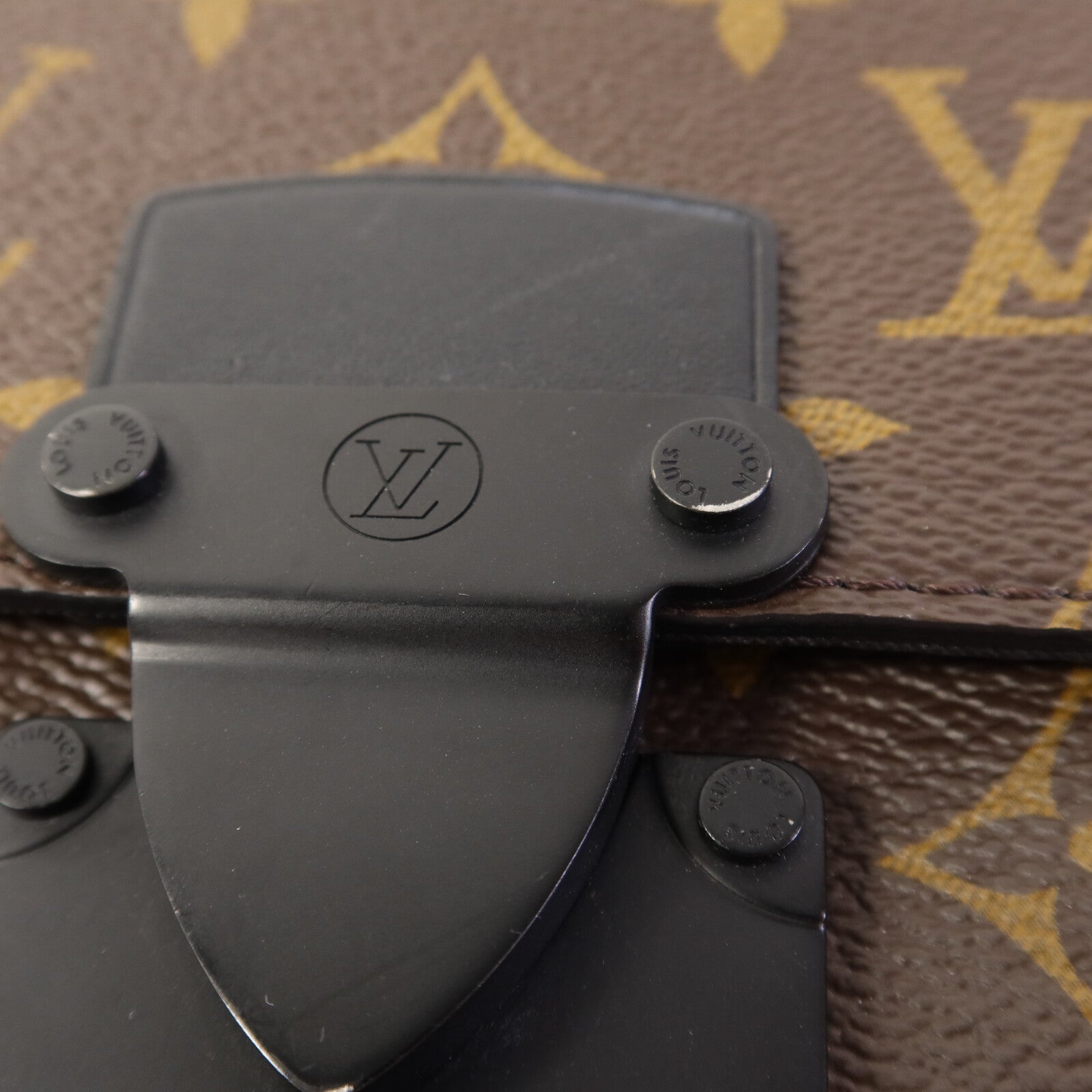 LOUIS VUITTON Monogram Macassar S-Lock肩背袋