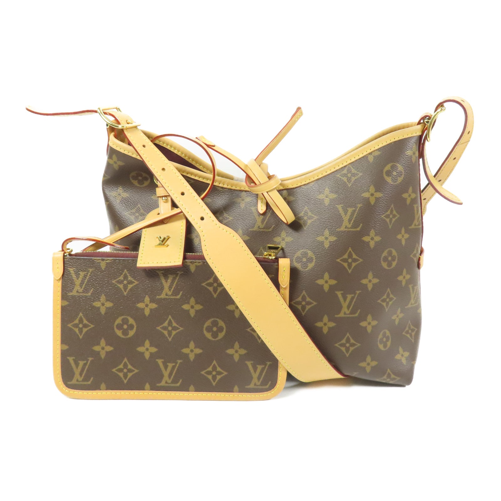 LOUIS VUITTON Monogram CarryAll PM金扣肩背袋