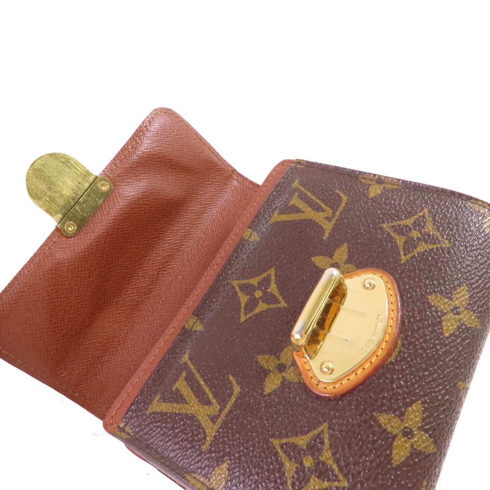LOUIS VUITTON Monogram Joey Short Wallet金扣短錢包啡色