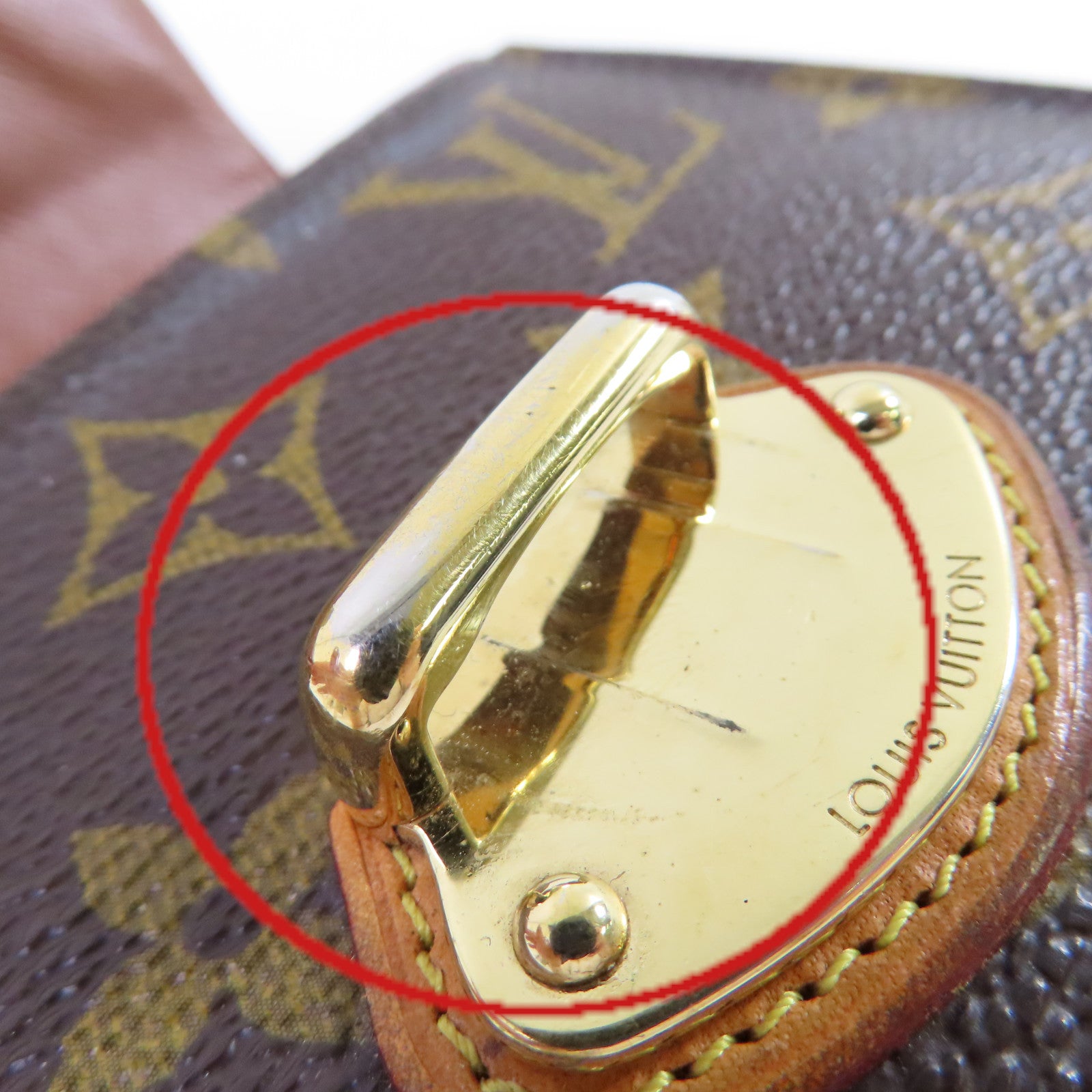 LOUIS VUITTON Monogram Joey Short Wallet金扣短錢包啡色