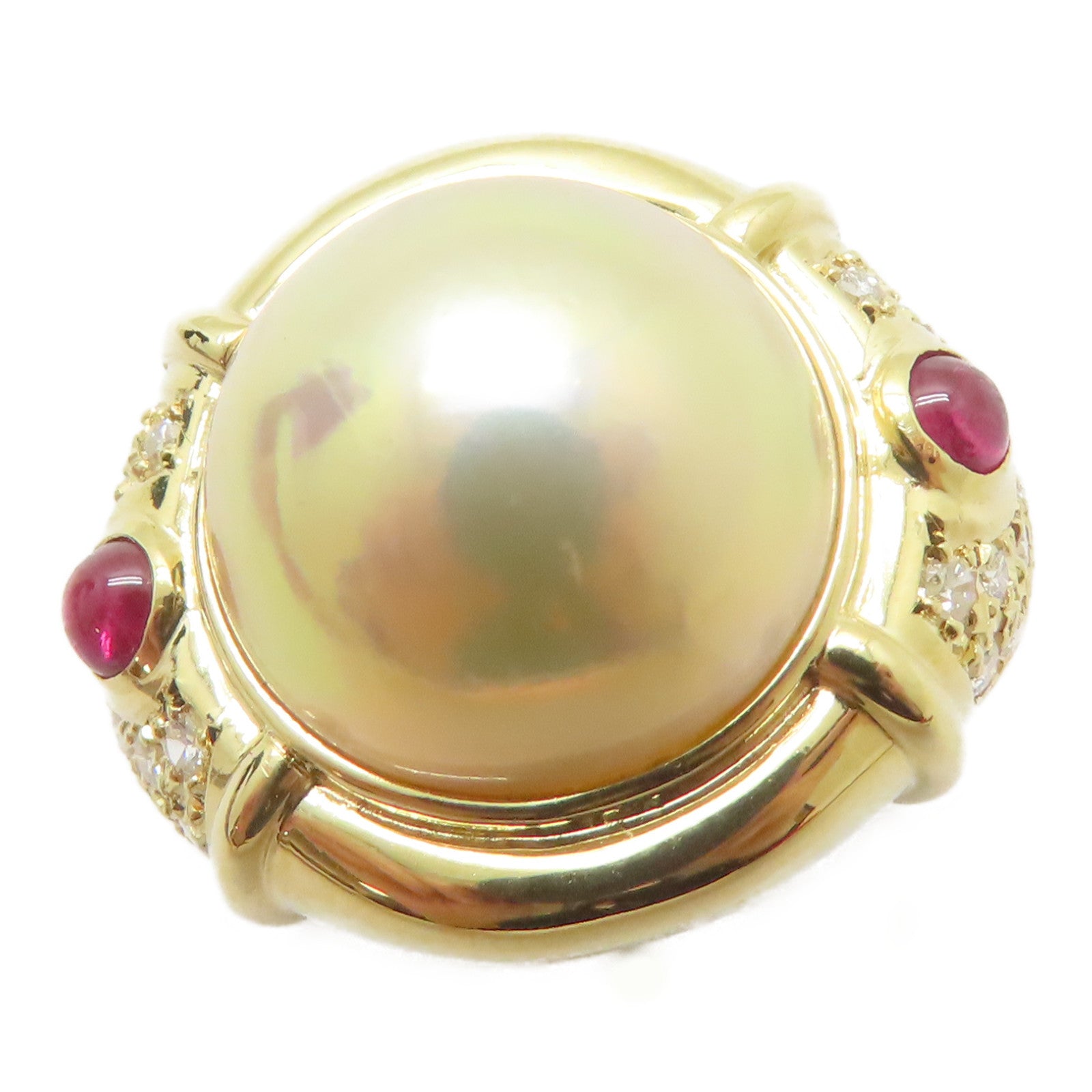 TASAKI 18K黃金/Pearl Ring 13mm珍珠戒指US#5.75
