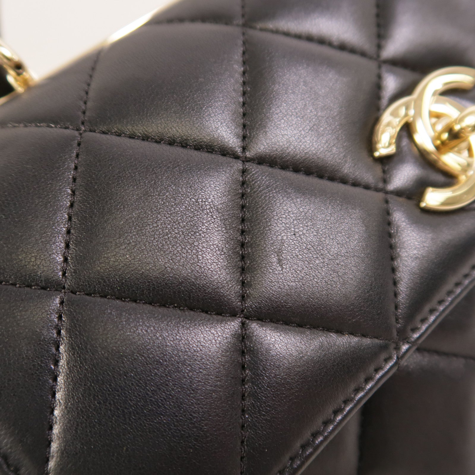 CHANEL 羊皮皮革Trendy CC Top Handle Bag鏈帶手挽肩背兩用袋