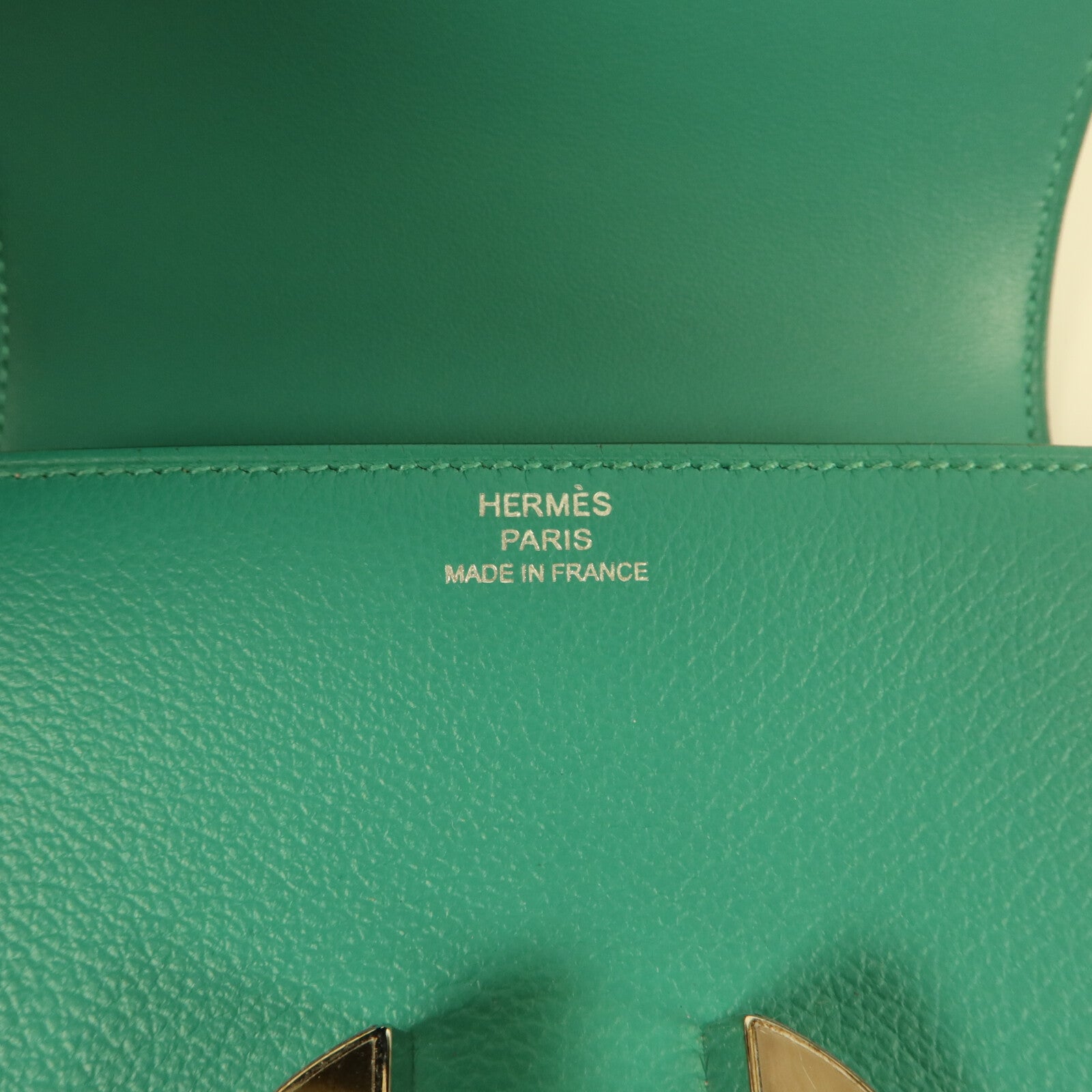 HERMES Evercolor皮革2002 Wallet錢包Vert Verone