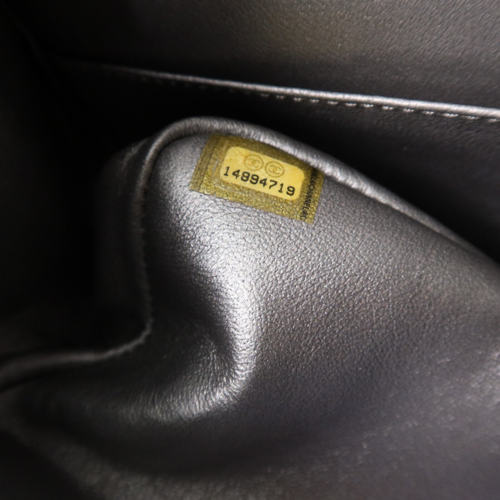 CHANEL 牛皮皮革2.55 Large銀扣鏈帶肩背袋