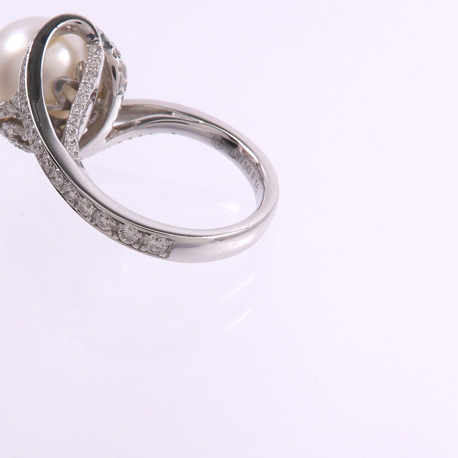JEWELRY 18K黃金Pearl Diamond Ring珍珠/鑽石戒指