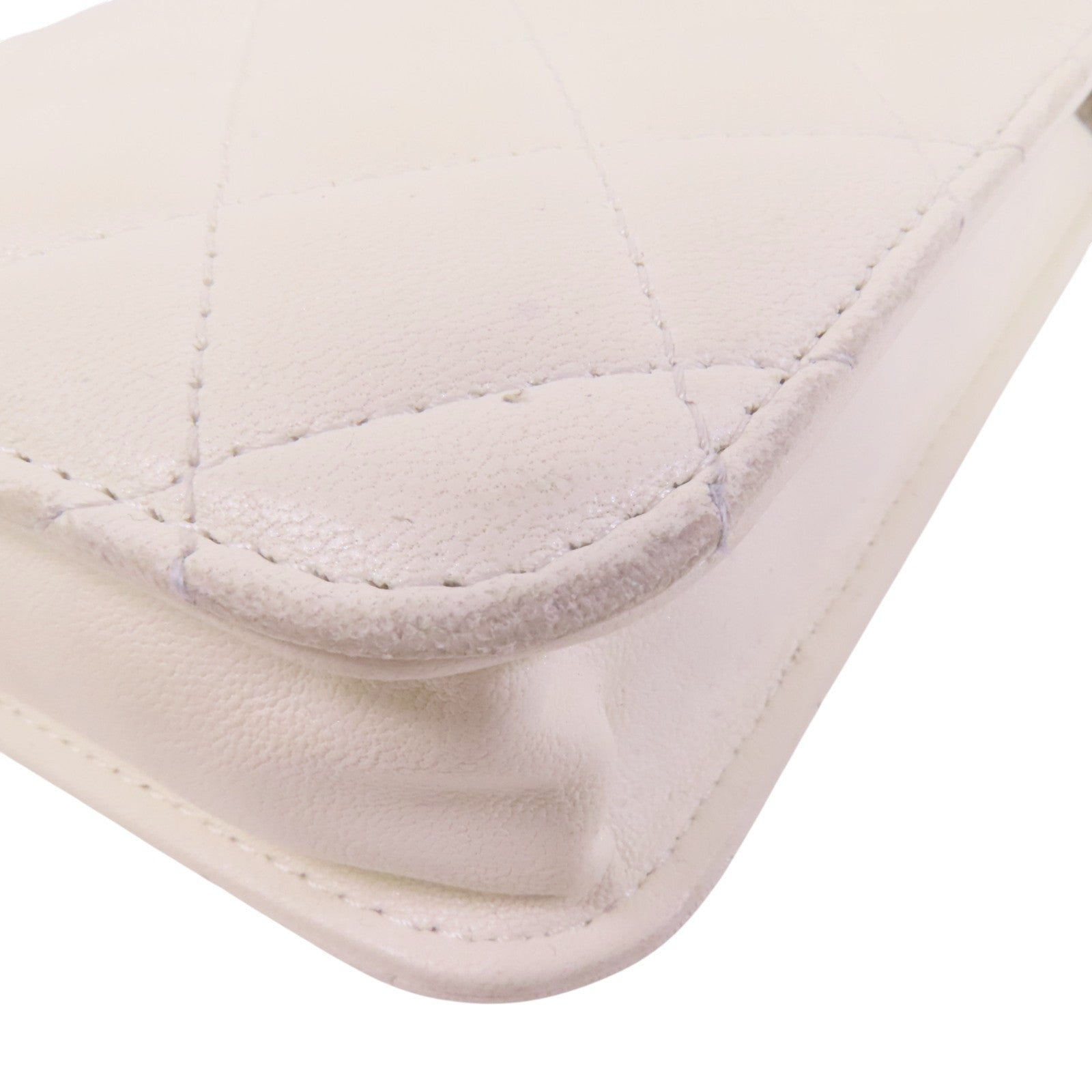 CHANEL 羊皮皮革Phone Bag金扣鏈帶肩背袋