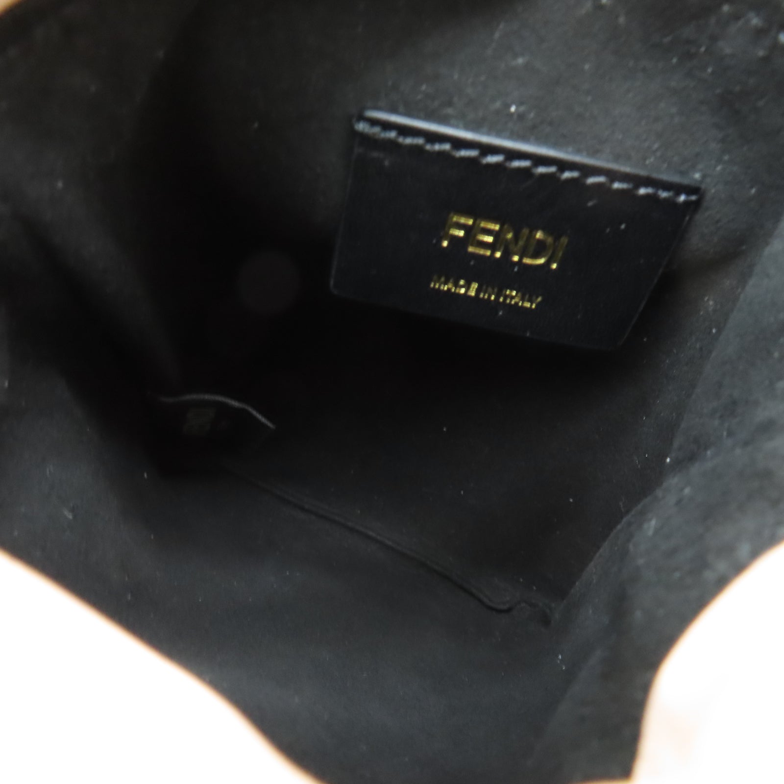 FENDI 【激減優惠】羊皮皮革Pouch Shoulder金扣肩背袋粉紅色