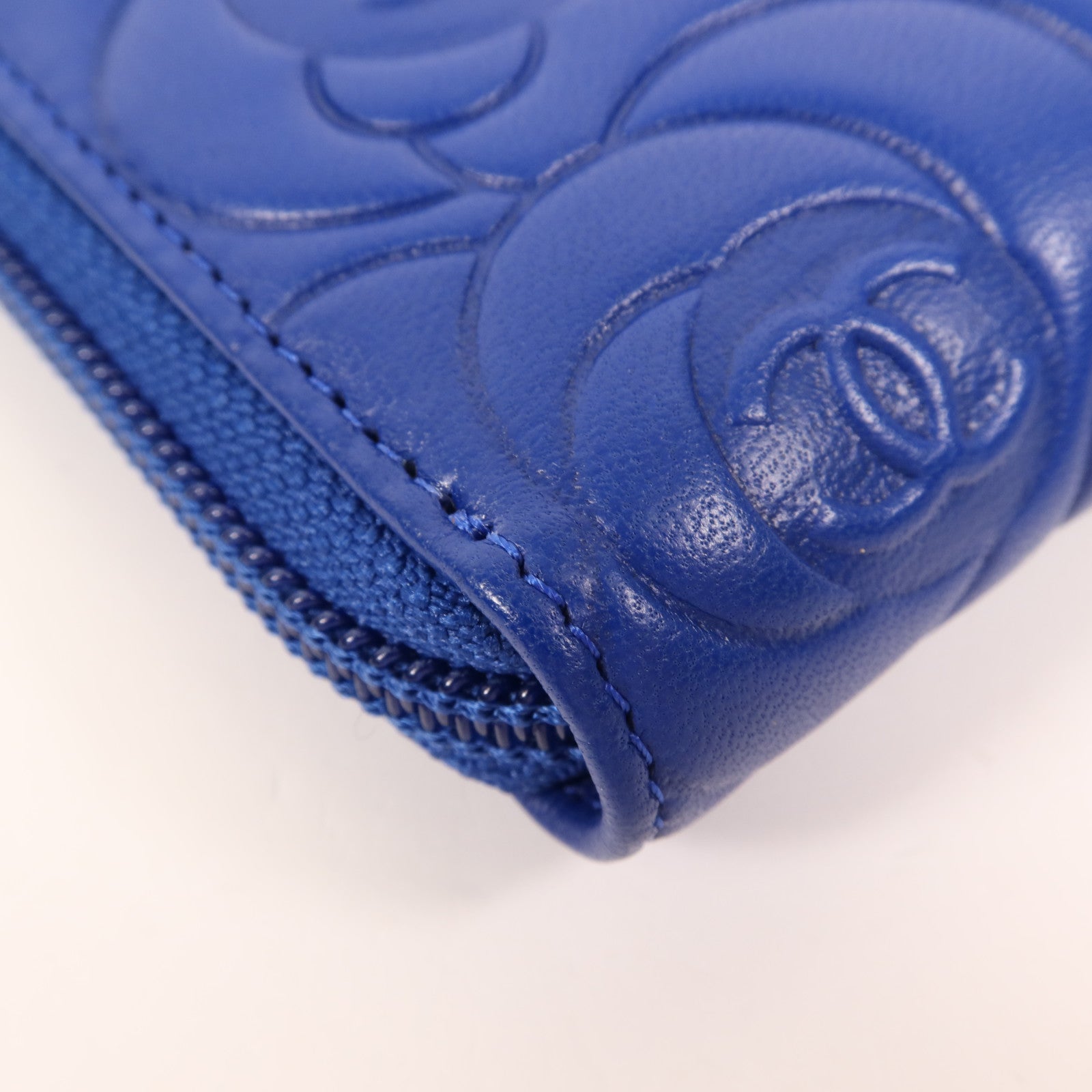 CHANEL 羊皮皮革Long Wallet銀扣長錢包