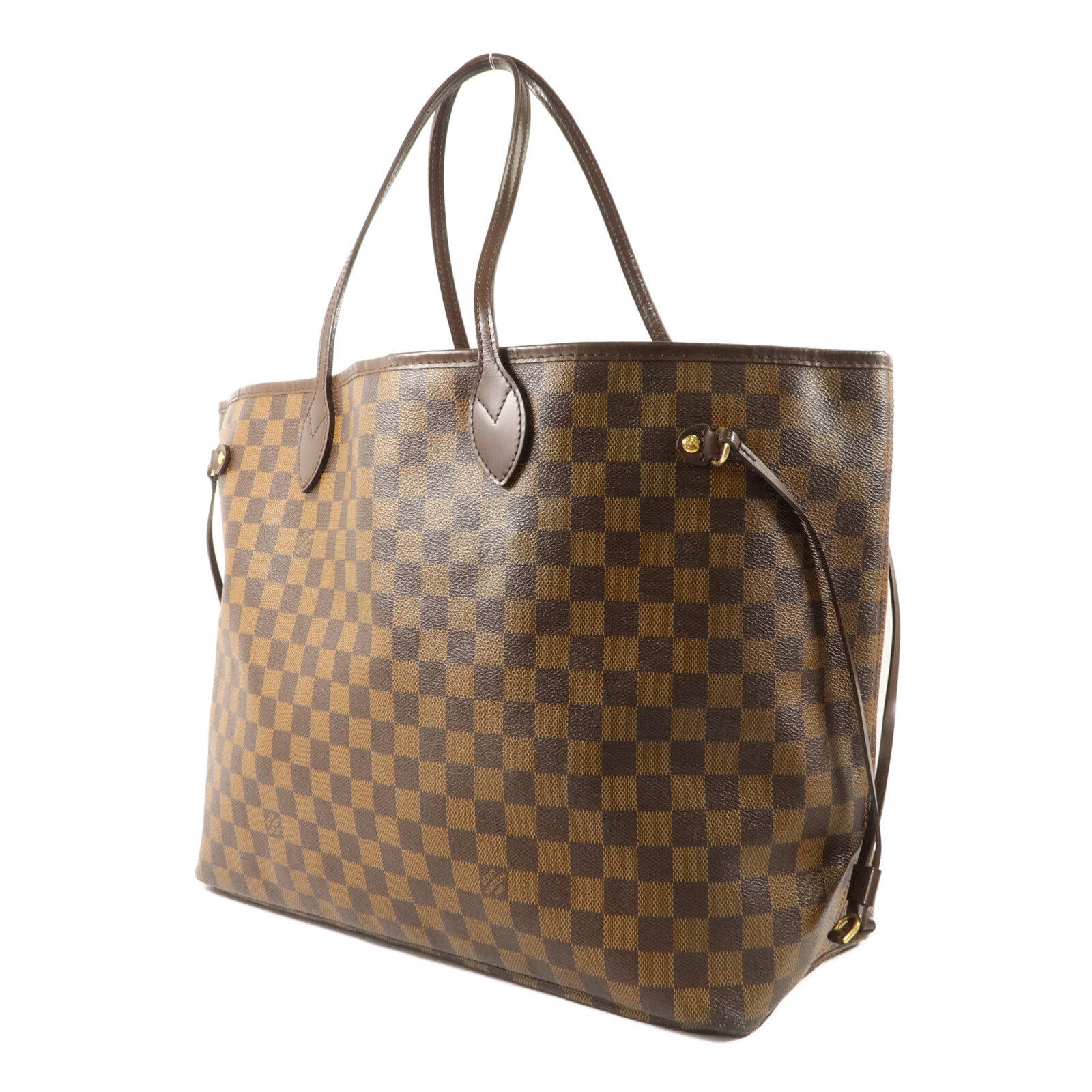 LOUIS VUITTON Damier Neverfull金扣肩背袋