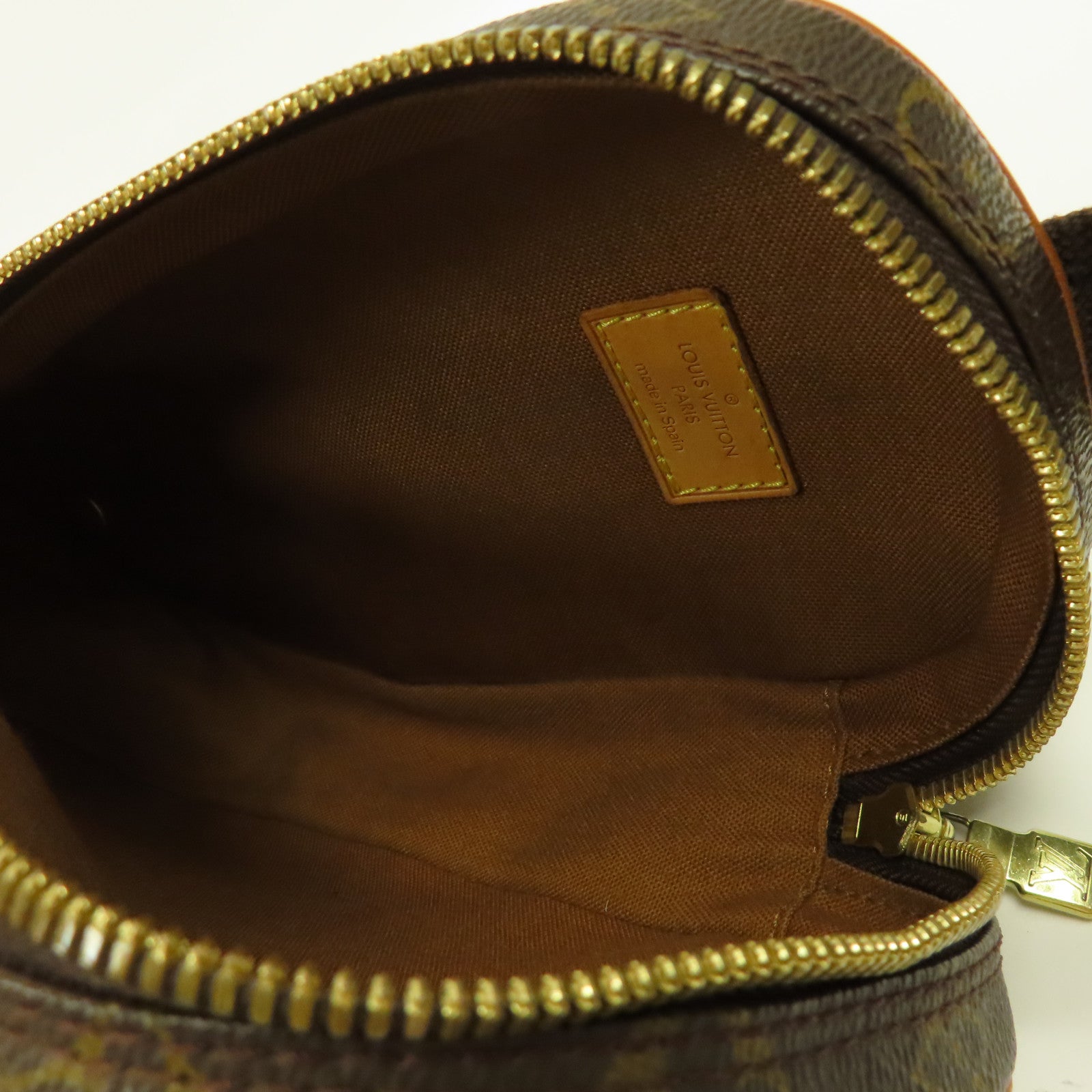 LOUIS VUITTON Monogram Pochette Gange金扣肩背袋啡色