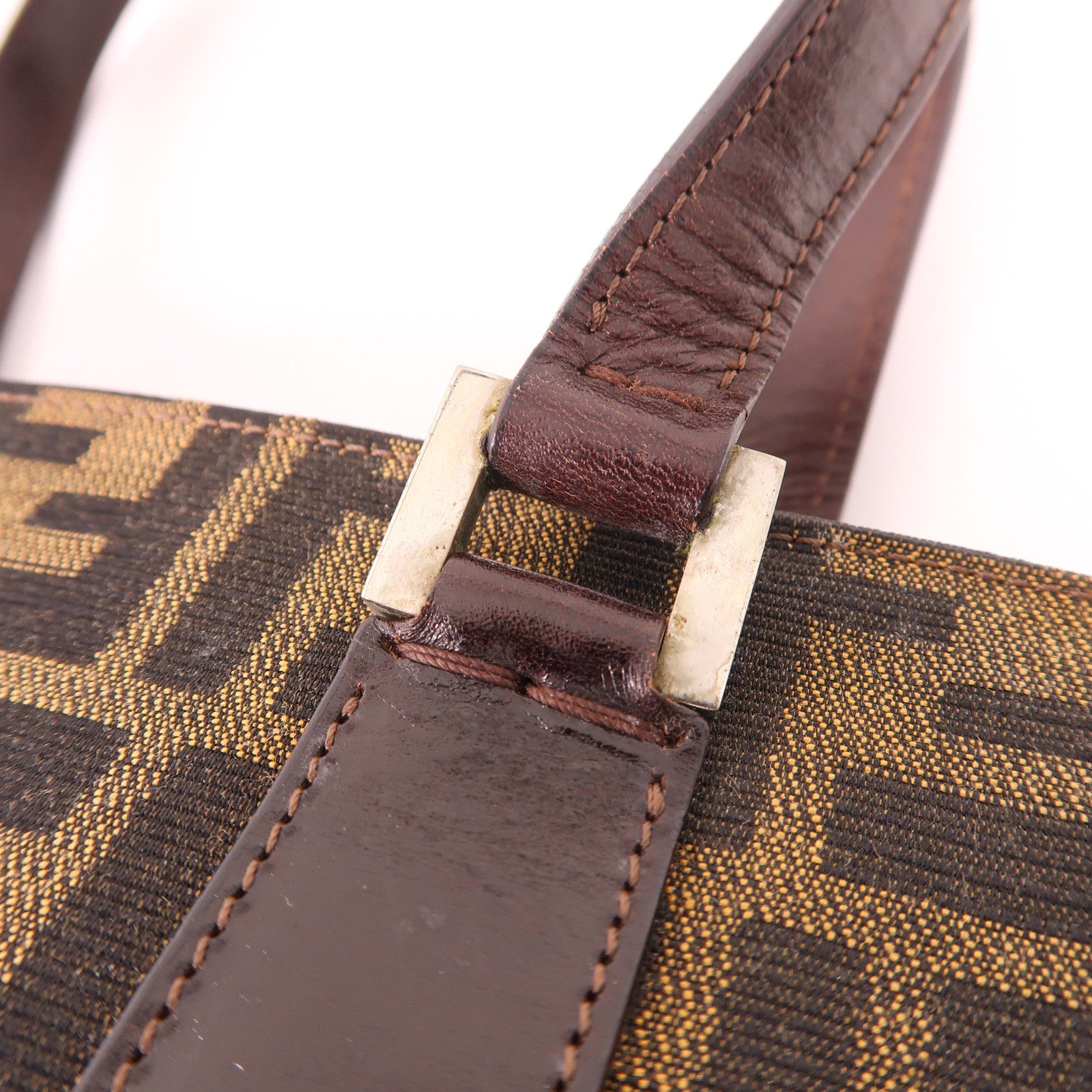 FENDI 帆布Hand Bag銀扣手挽袋