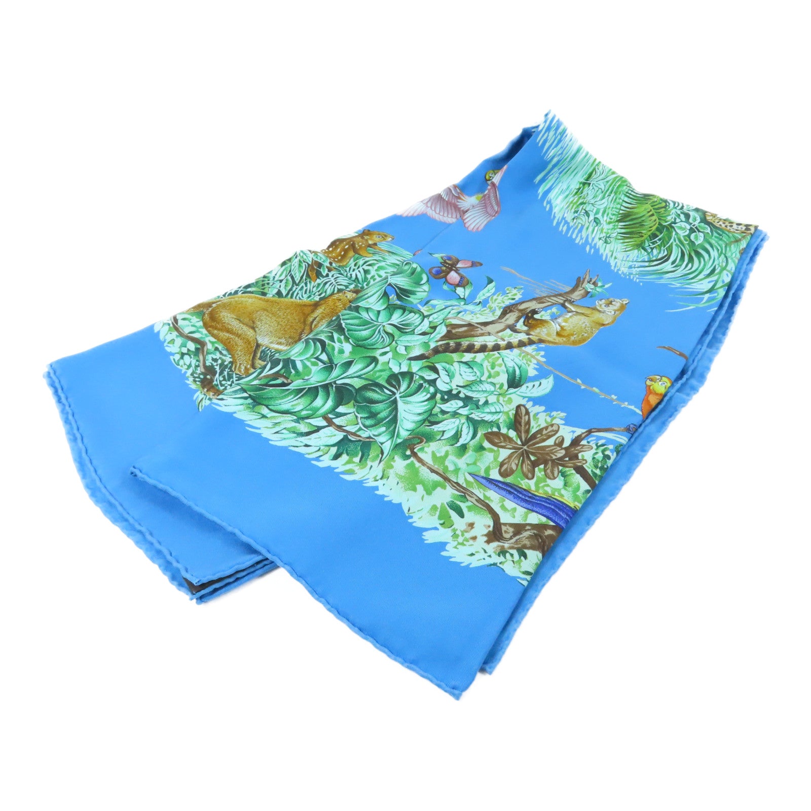 HERMES 【激減優惠】絲質Scarf絲巾藍色