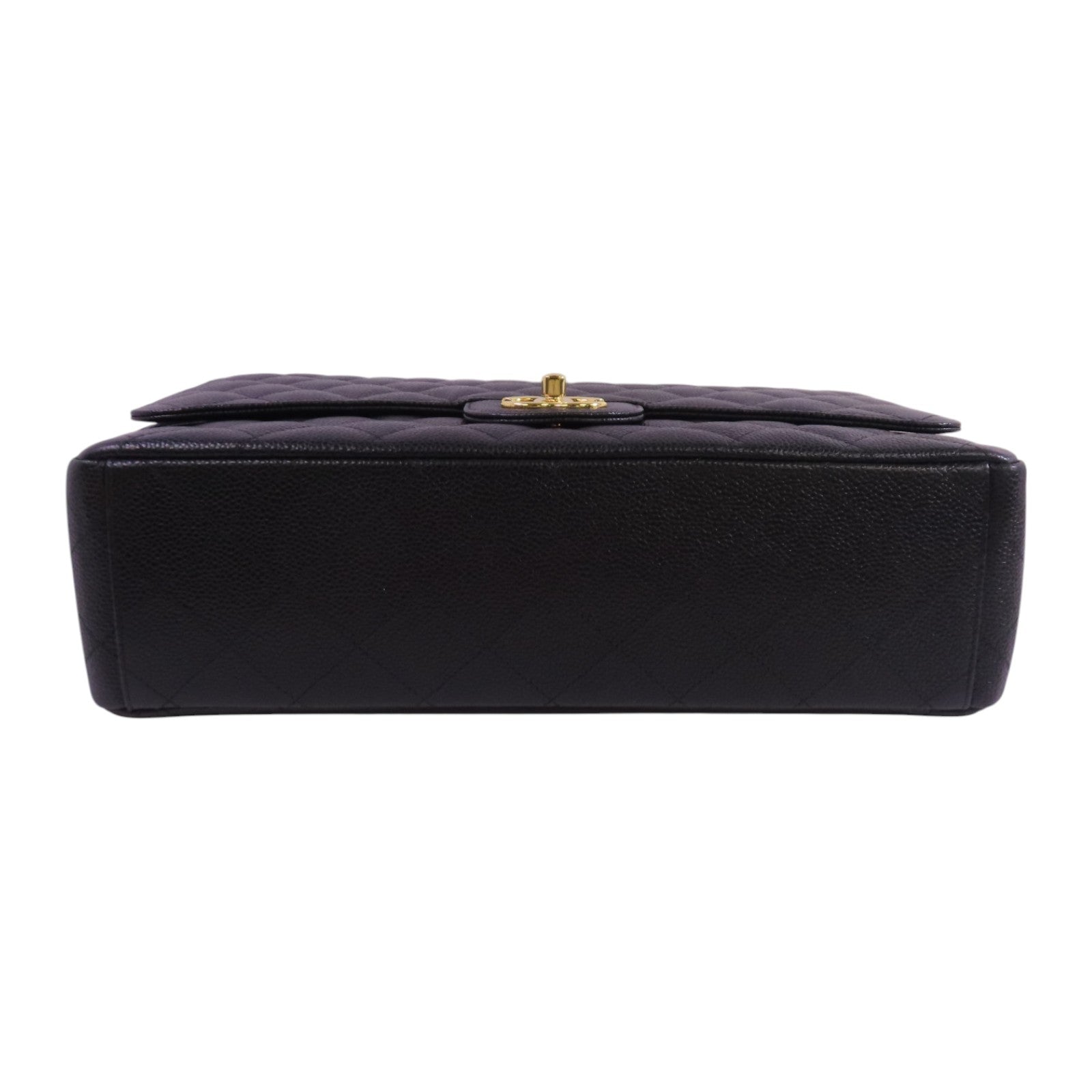 CHANEL 牛皮皮革Maxi Classic金扣鏈帶肩背袋
