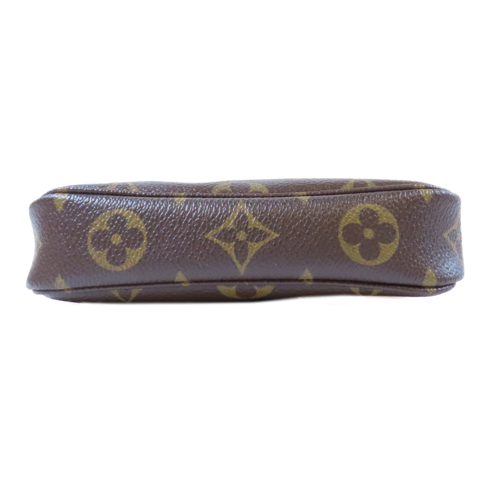 LOUIS VUITTON Monogram Hand Pouch金扣鏈帶手挽袋啡色