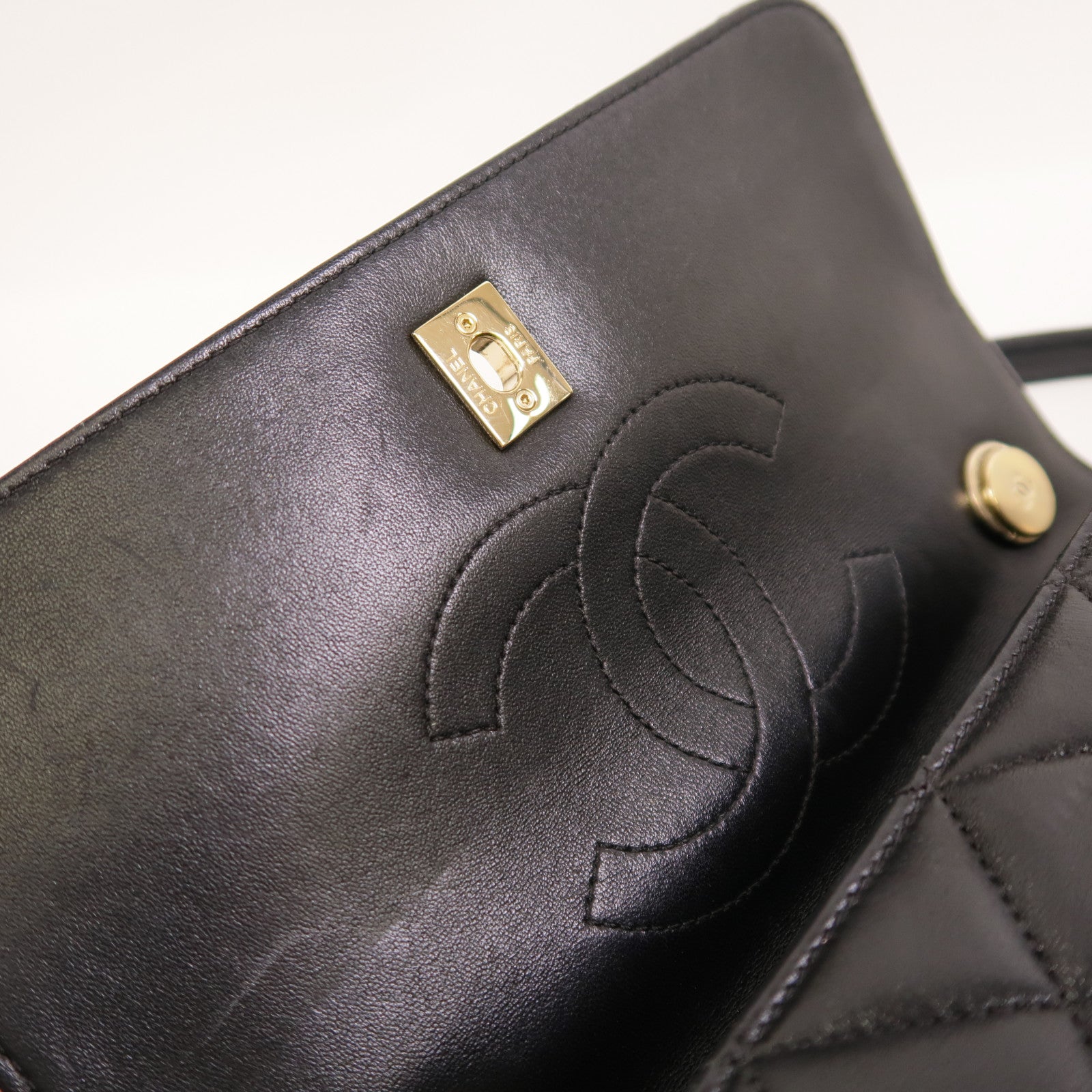 CHANEL 羊皮皮革Trendy CC Top Handle Bag鏈帶手挽肩背兩用袋