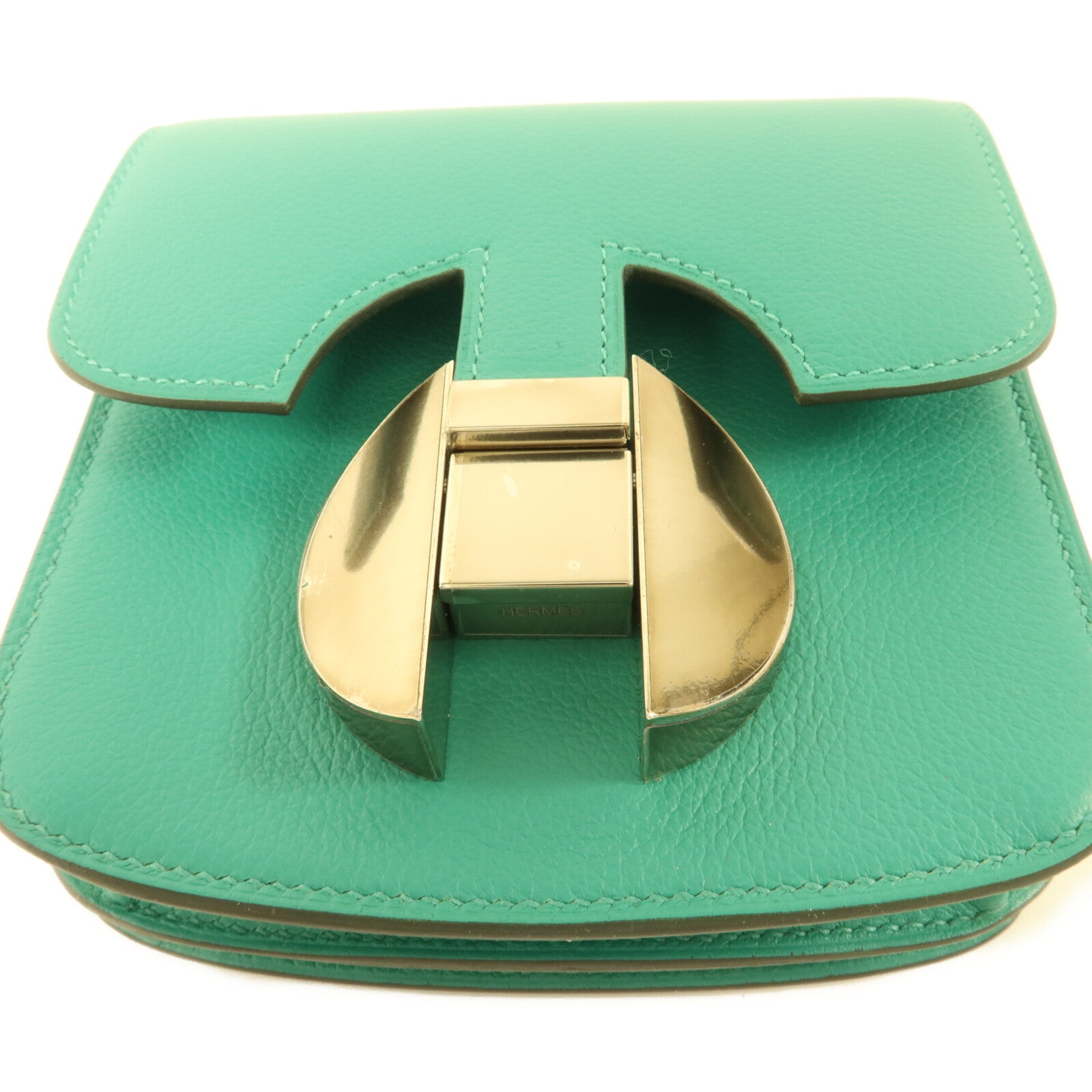 HERMES Evercolor皮革2002 Wallet錢包Vert Verone