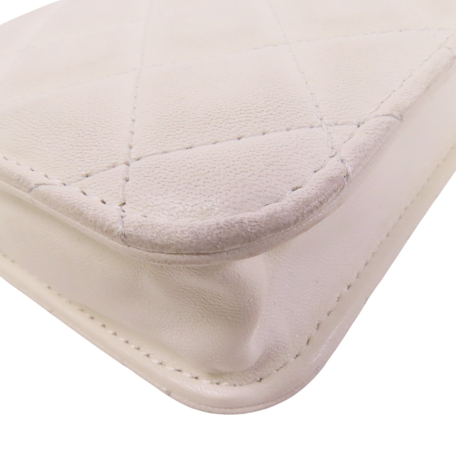 CHANEL 羊皮皮革Phone Bag金扣鏈帶肩背袋