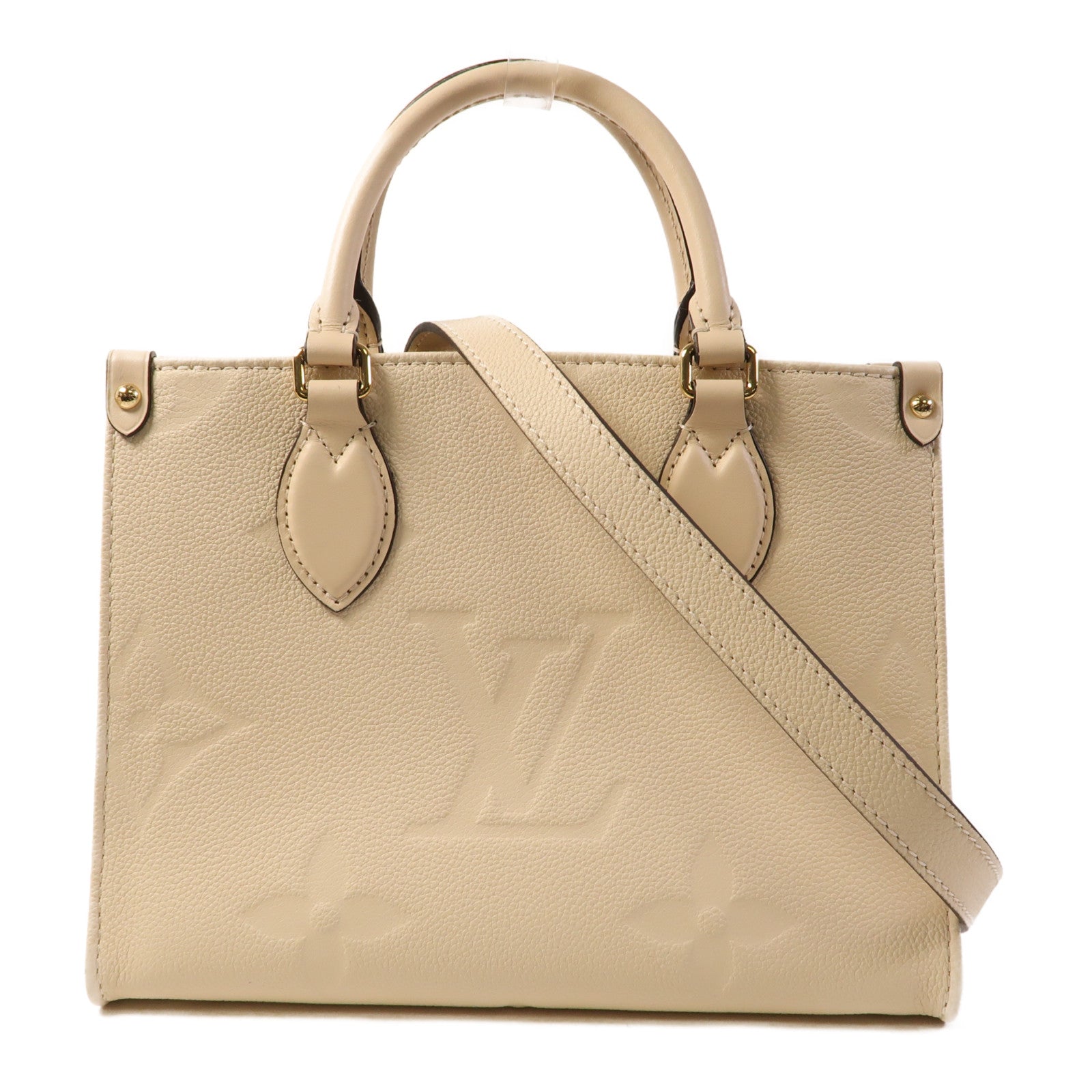 LOUIS VUITTON Monogram Empreinte On The Go金扣手挽肩背兩用袋