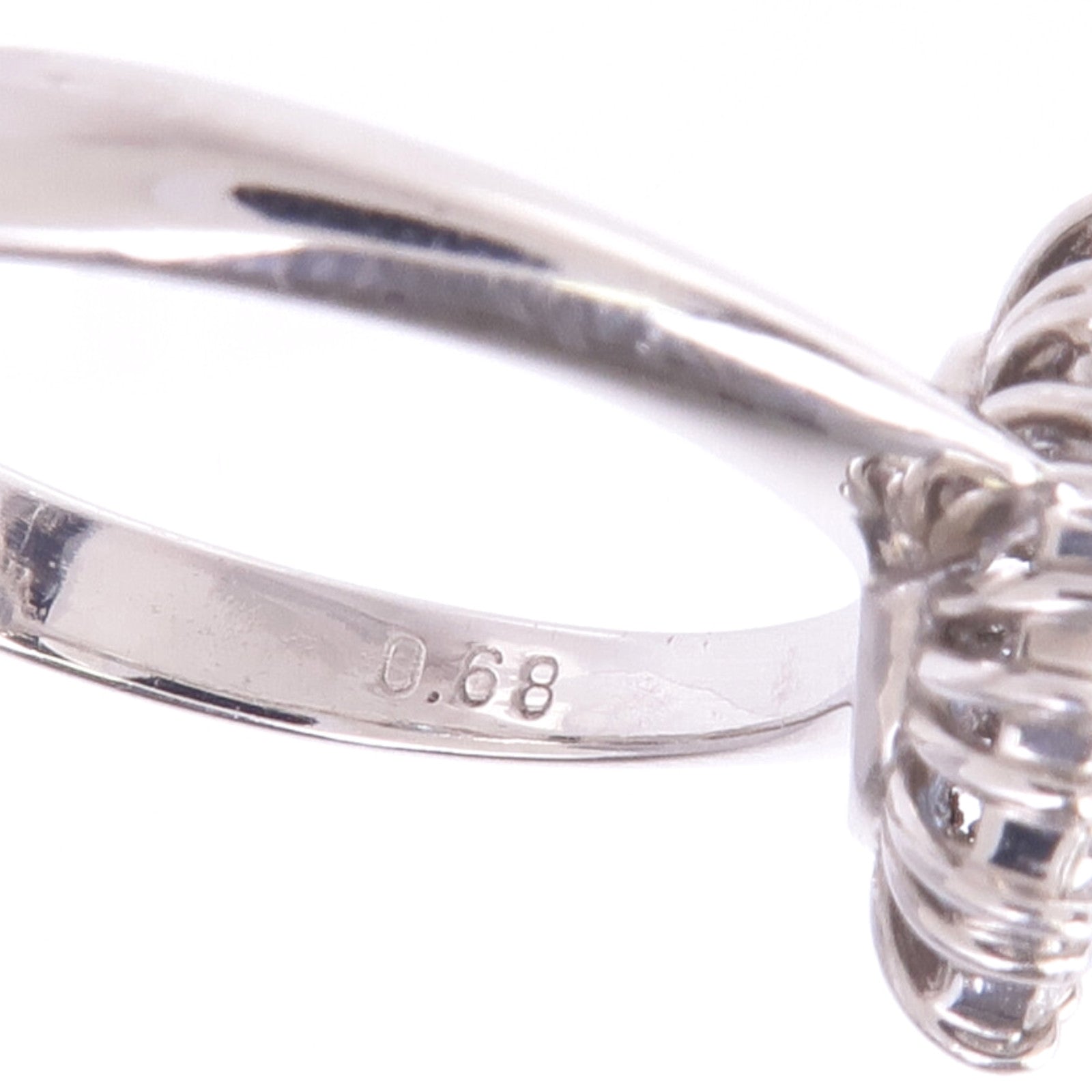 JEWELRY PT900鉑金Aquamarine Diamond Ring海藍寶石/鑽石戒指US#4.75