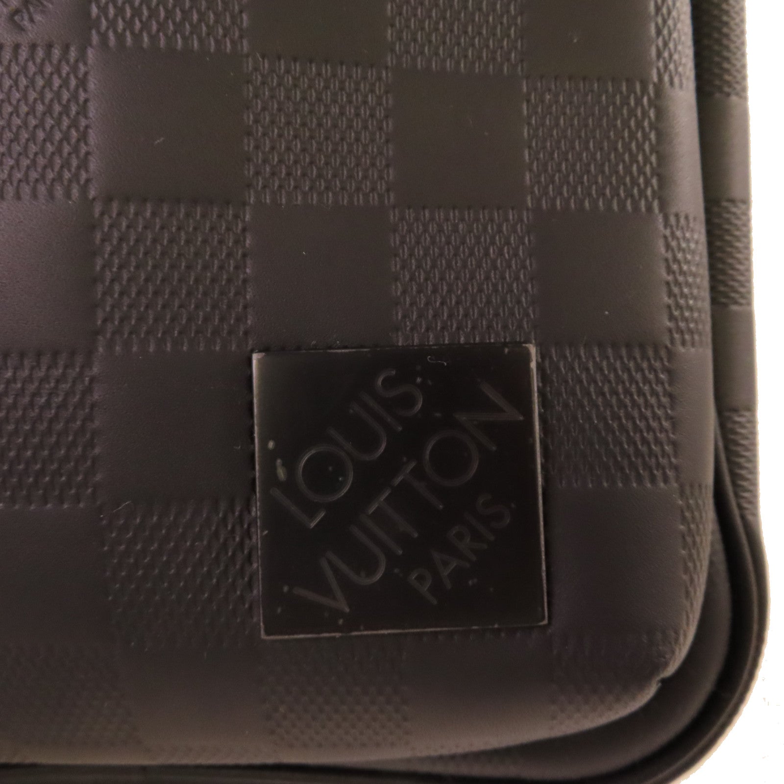 LOUIS VUITTON Damier Infini Avenue Slingbag銀扣肩背袋黑色