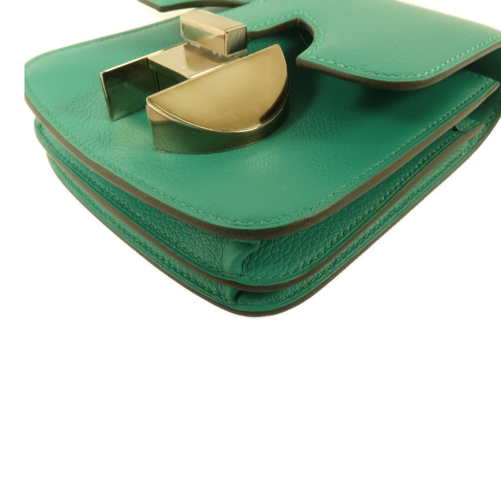 HERMES Evercolor皮革2002 Wallet錢包Vert Verone