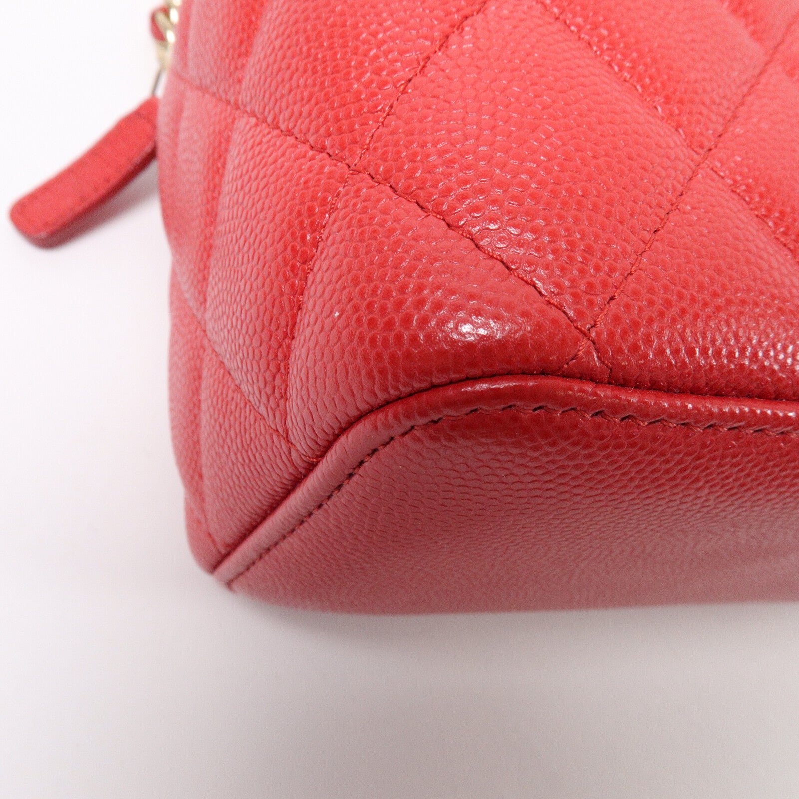 CHANEL 牛皮皮革Vanity Case鏈帶肩背袋