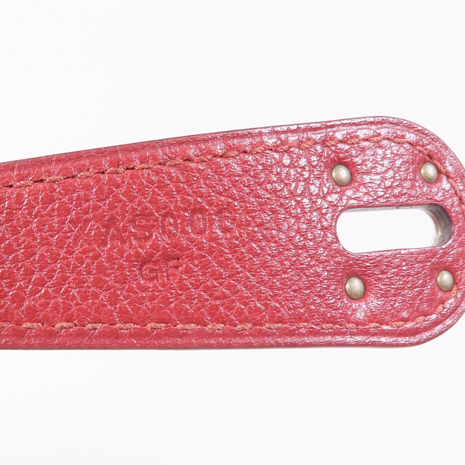 HERMES Clemence皮革Lindy 30銀扣肩背袋Rouge Casaque