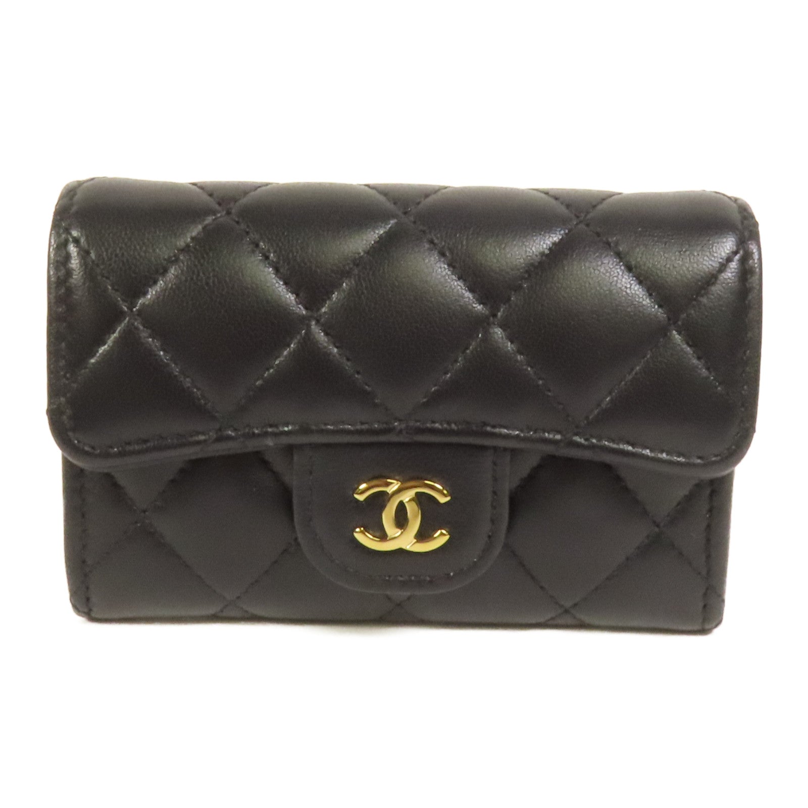 CHANEL 羊皮皮革Card Case金扣卡片套