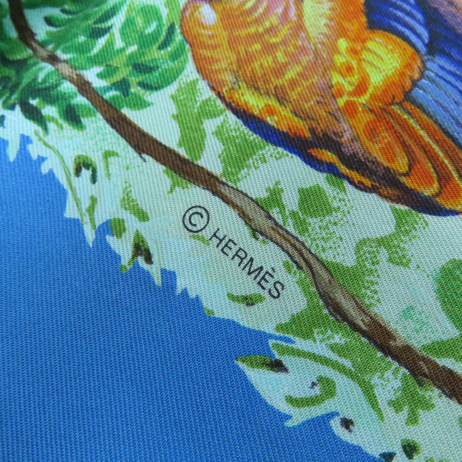 HERMES 【激減優惠】絲質Scarf絲巾藍色