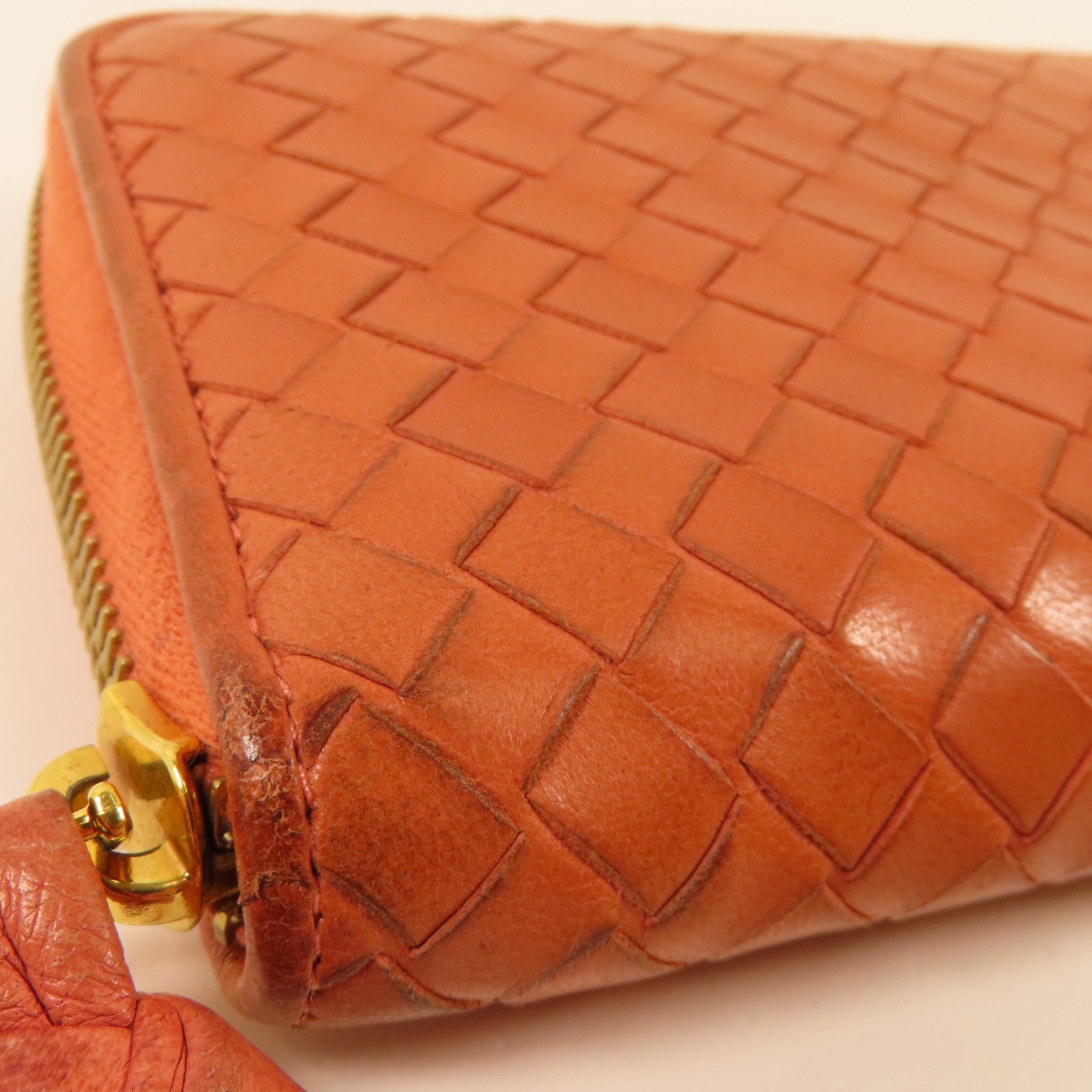 BOTTEGA VENETA 織紋皮革Long Wallet金扣長錢包