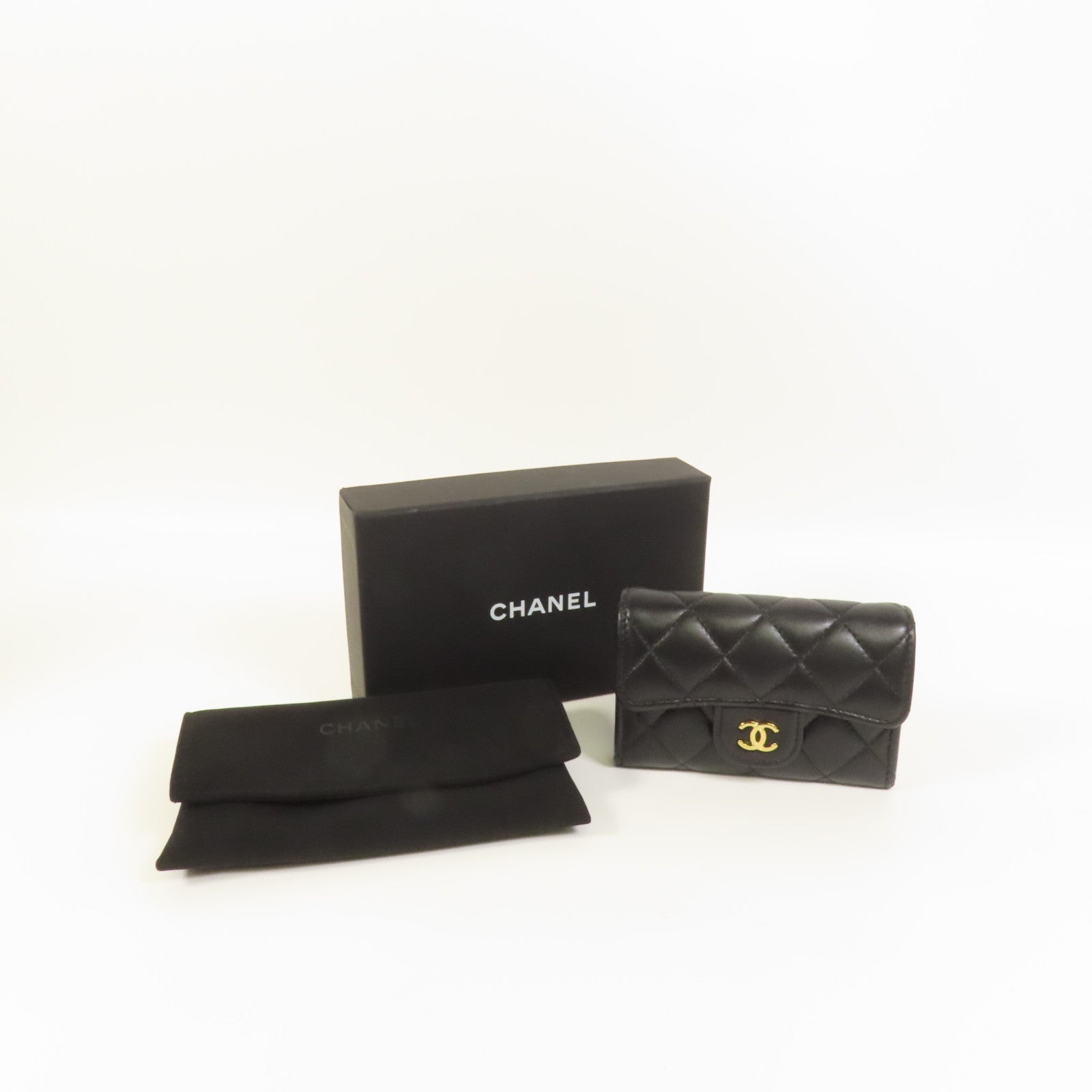 CHANEL 羊皮皮革Card Case金扣卡片套