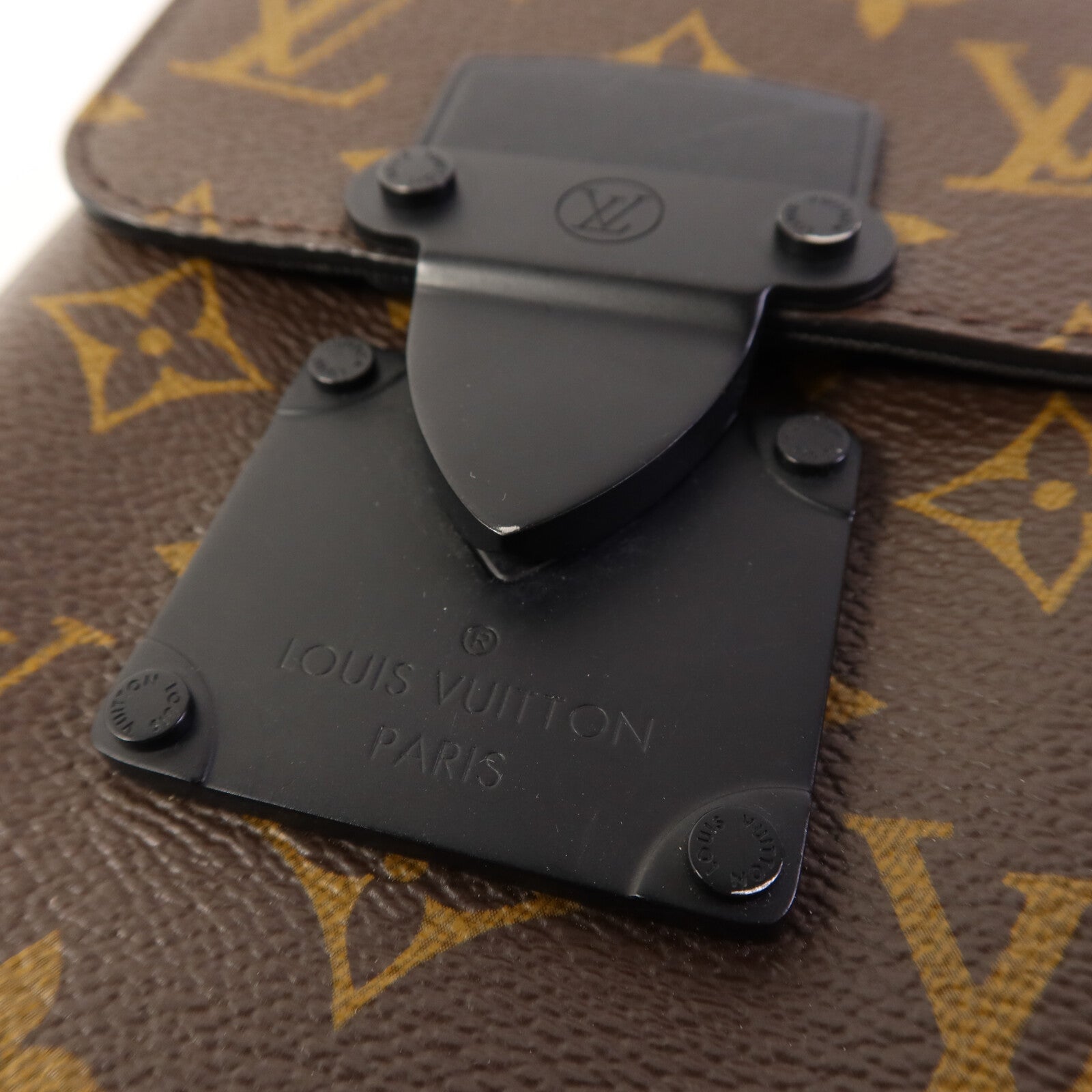 LOUIS VUITTON Monogram Macassar S-Lock肩背袋