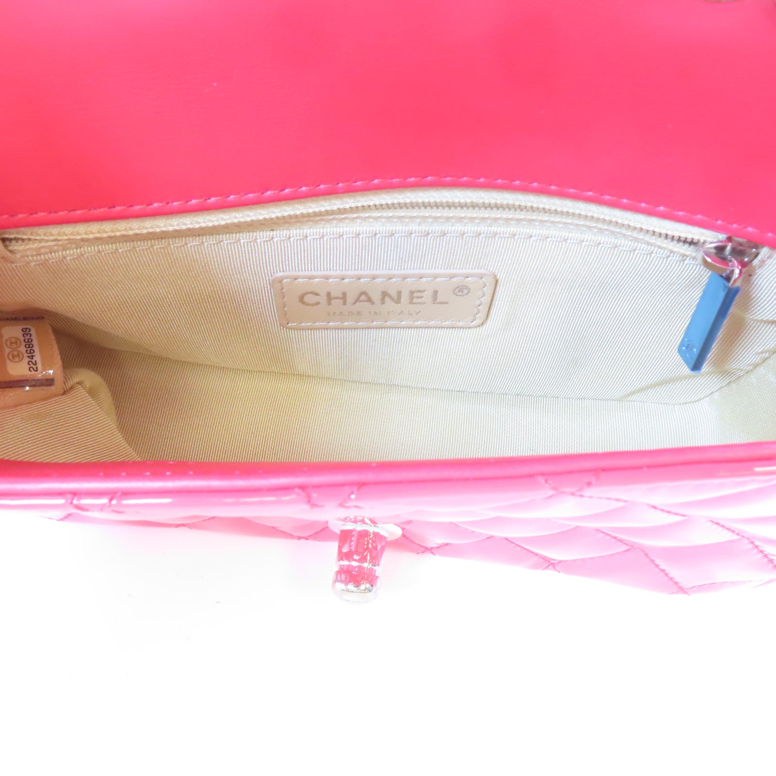 CHANEL 【激減優惠】漆皮皮革Chain Shoulder銀扣鏈帶肩背袋紅色