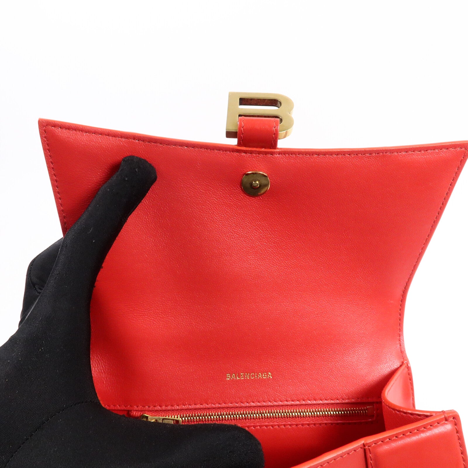 BALENCIAGA 牛皮皮革Hourglass Small手挽肩背兩用袋