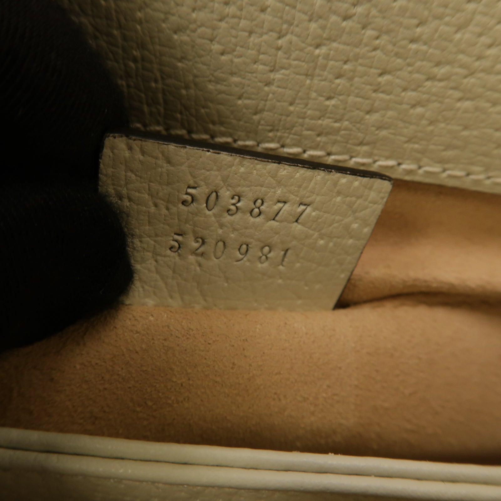 GUCCI 塗層帆布Shoulder Bag金扣鏈帶肩背袋白色