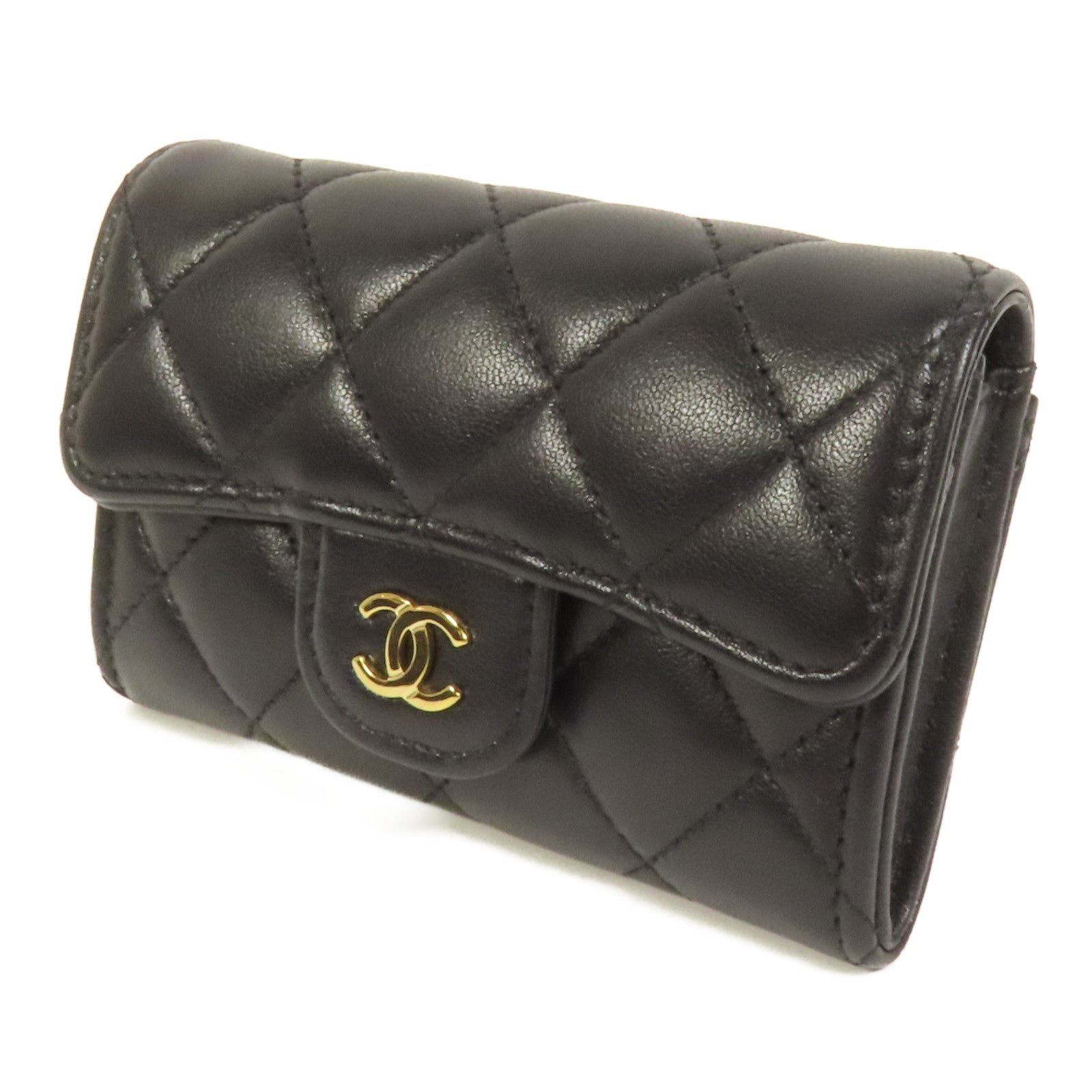 CHANEL 羊皮皮革Card Case金扣卡片套