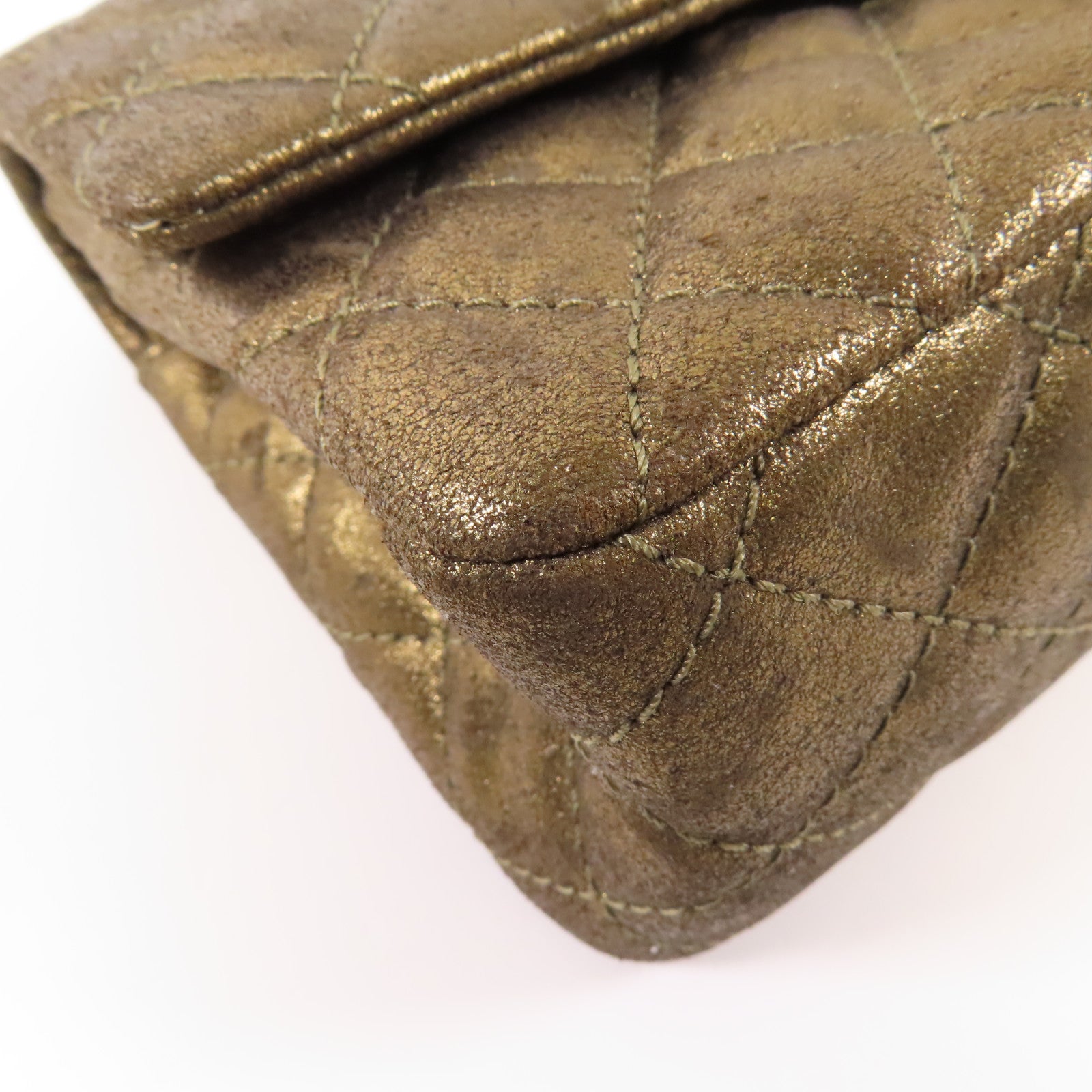 CHANEL 牛皮皮革2.55金扣鏈帶肩背袋