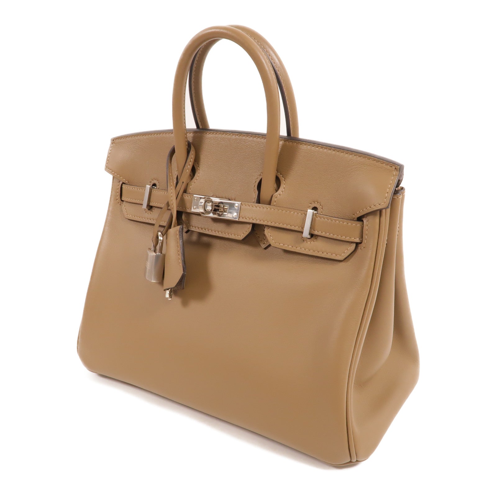 HERMES Jonathan皮革Birkin 25手挽袋Beige De Weimar