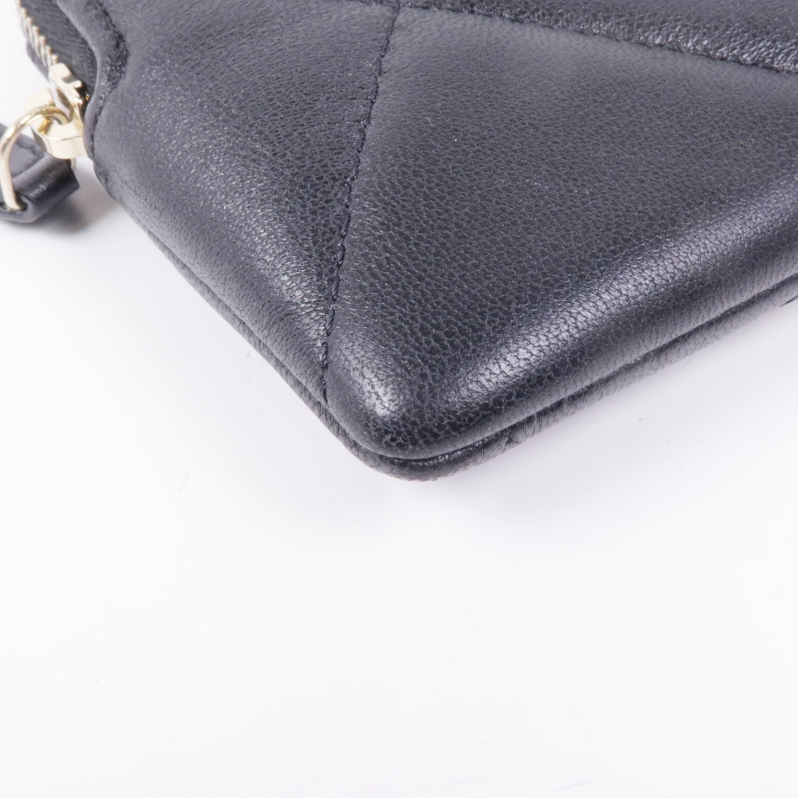 CHANEL 羊皮皮革Small Wallet金扣錢包